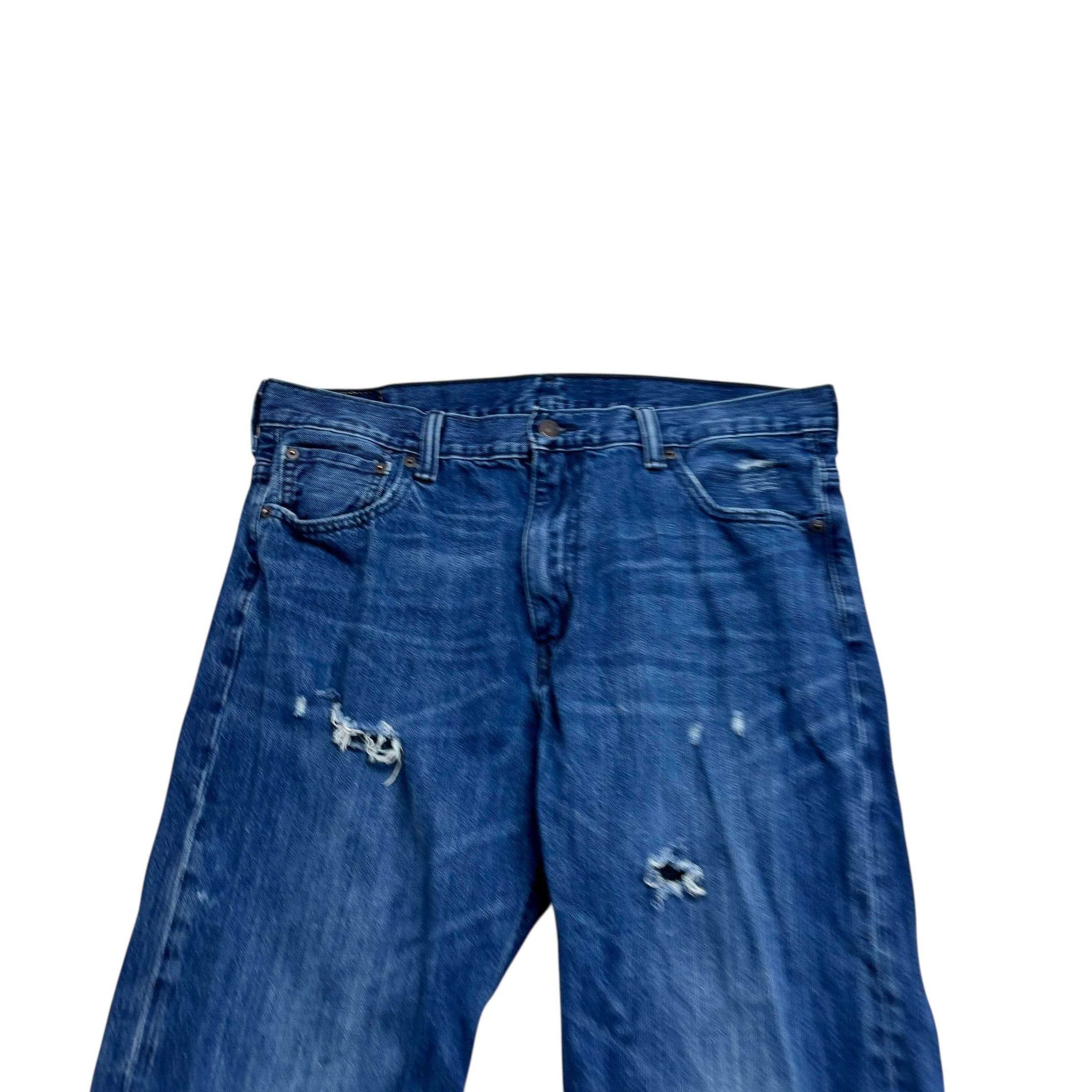 Levis 569 Jeans W36 L31 Mens Navy Blue Baggy Relaxed Straight Fit Denim (F)