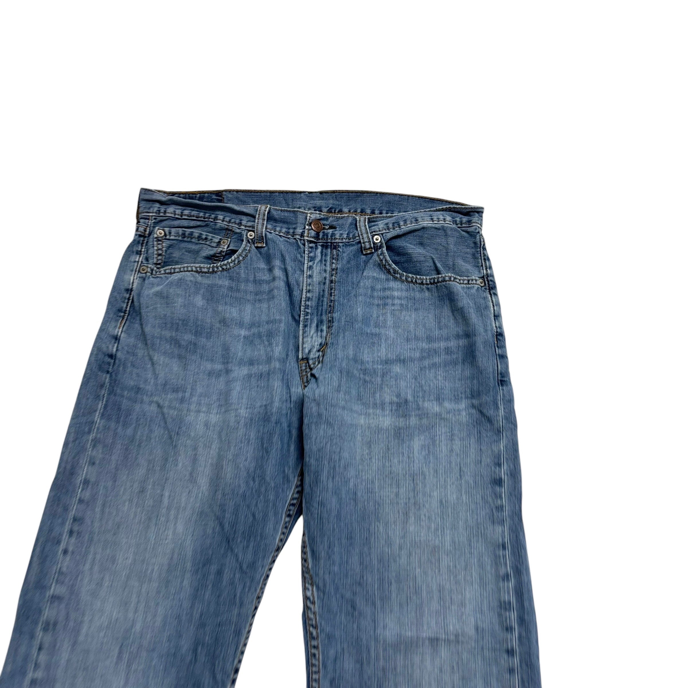 Levis 505 Jeans W36 L34 Mens Light Blue Regular Straight Fit Denim