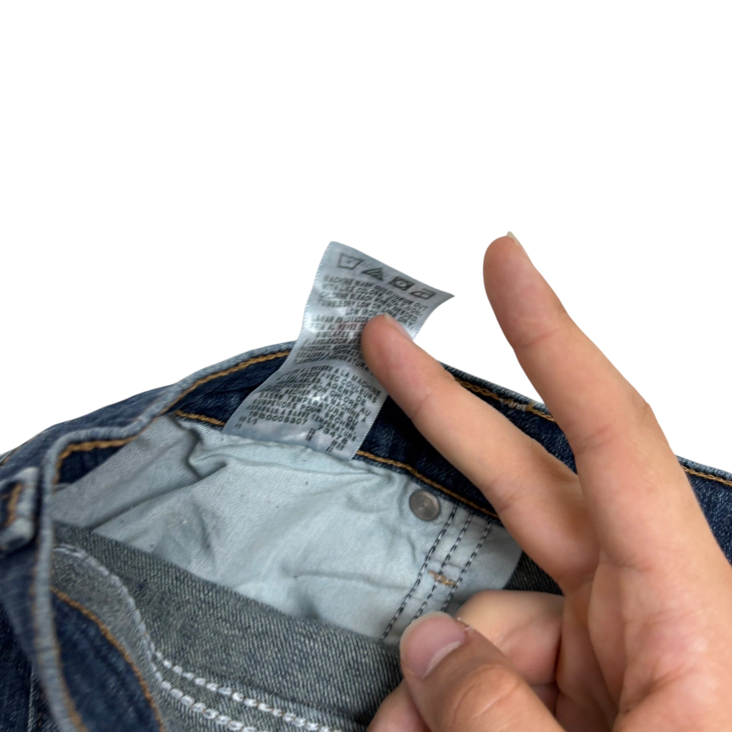 Wrangler Jeans W44 L27 Mens Dark Blue Regular Straight Fit Stretch Denim (E)