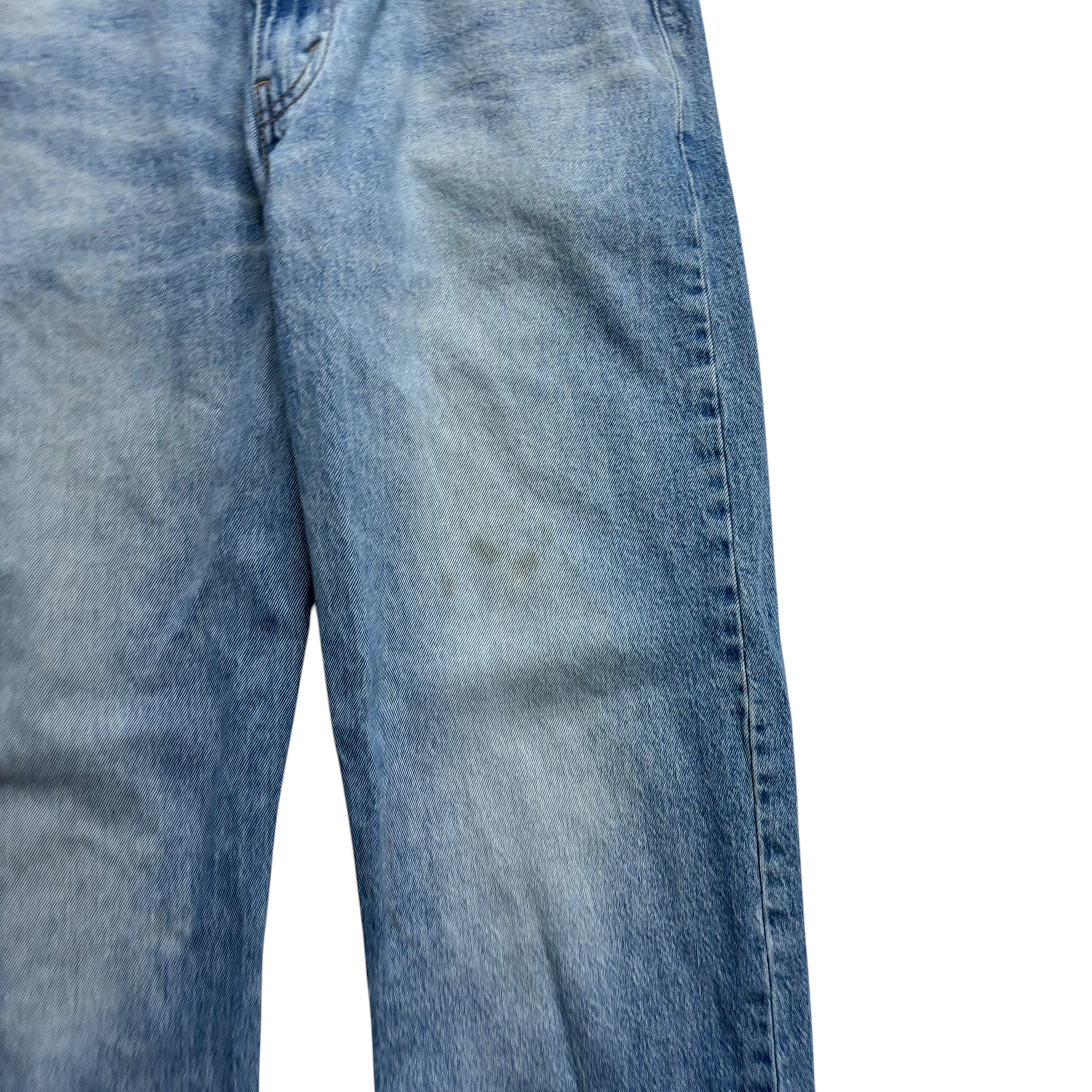 Levis 569 Jeans W32 L31 Mens Mid Blue Relaxed Straight Fit Stretch Denim (F)