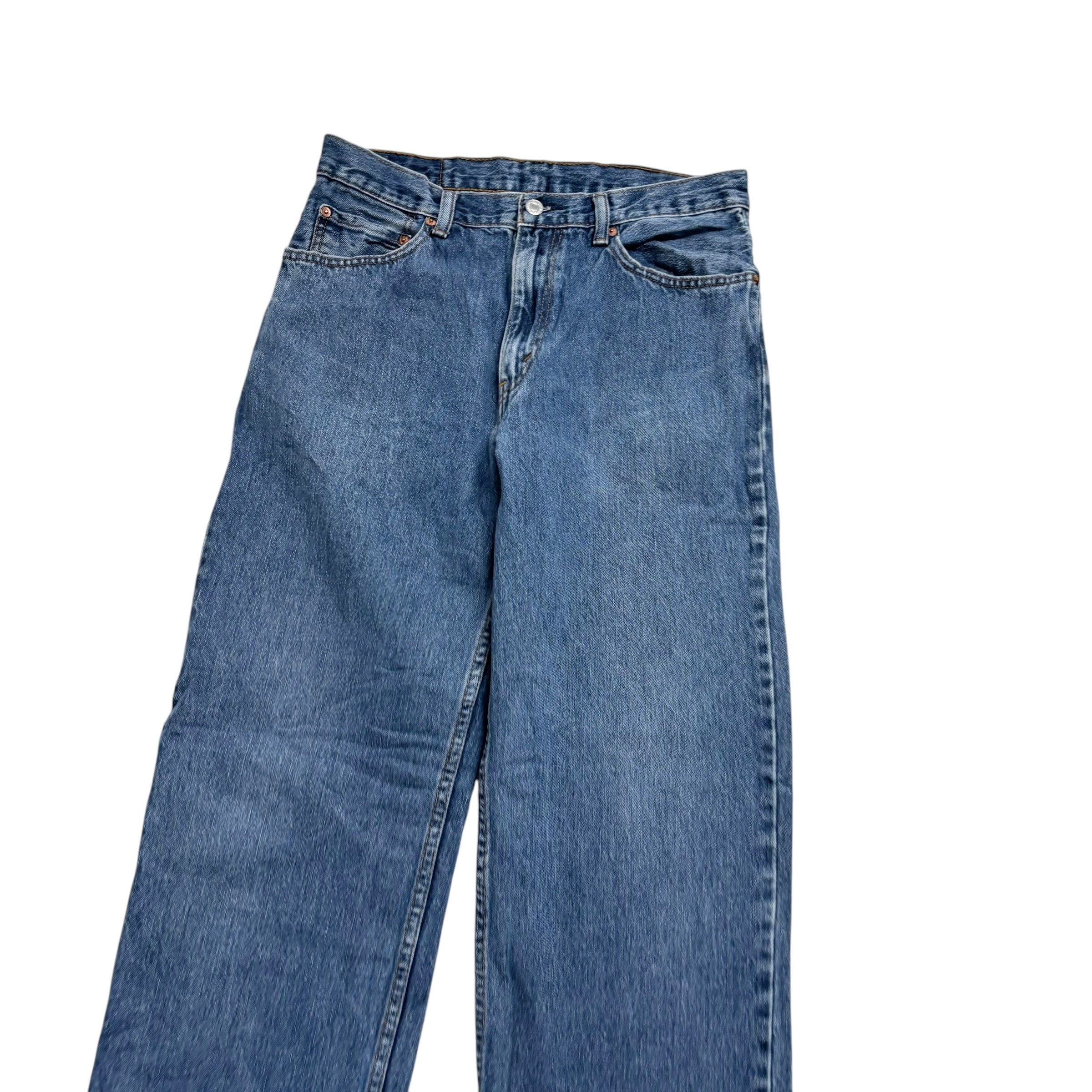 Levis 550 Jeans W32 L34 Mens Mid Blue Relaxed Straight Fit Vintage Denim (E)