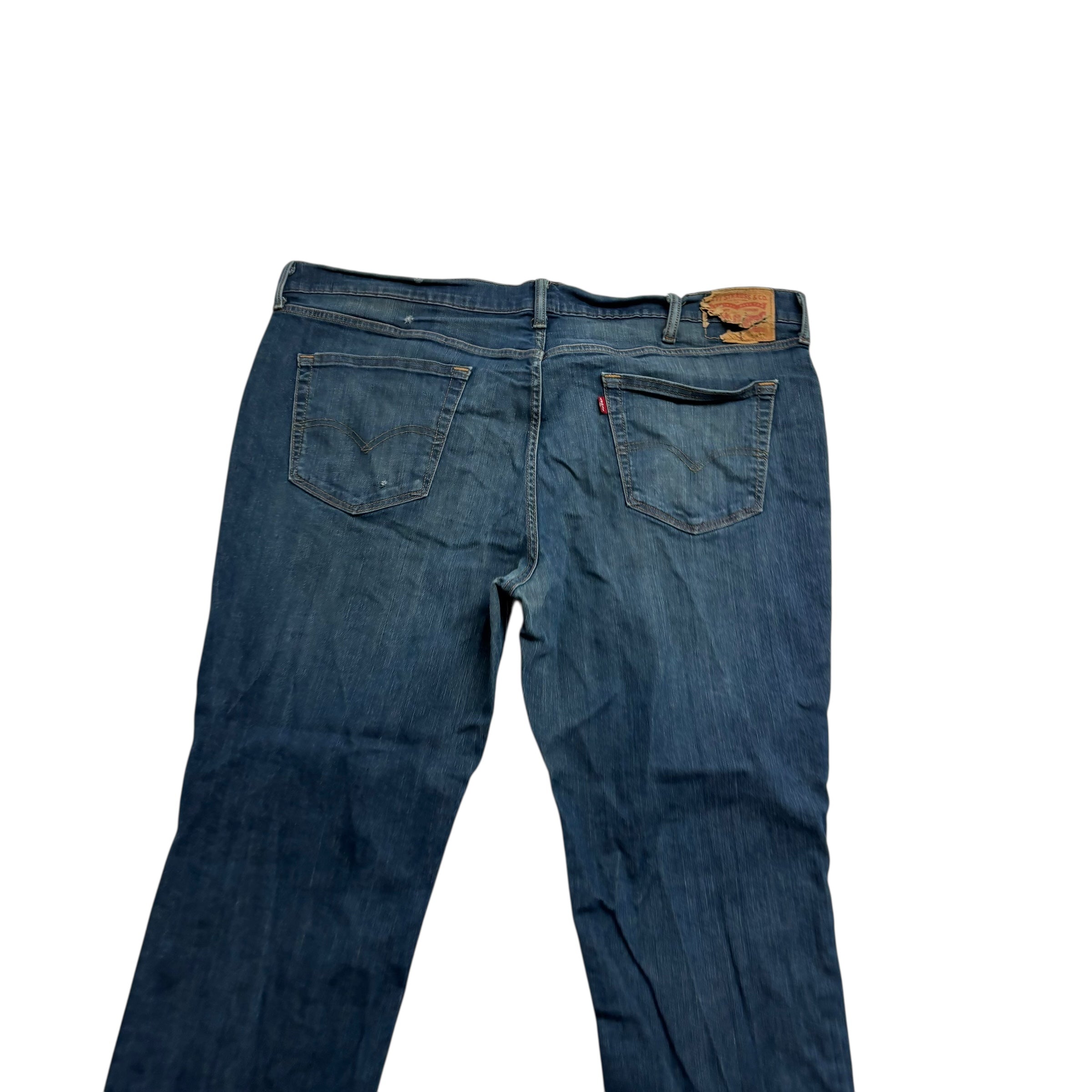 Levis 541 Jeans W44 L28 Mens Dark Blue Athletic Tapered Fit Stretch Denim (F)