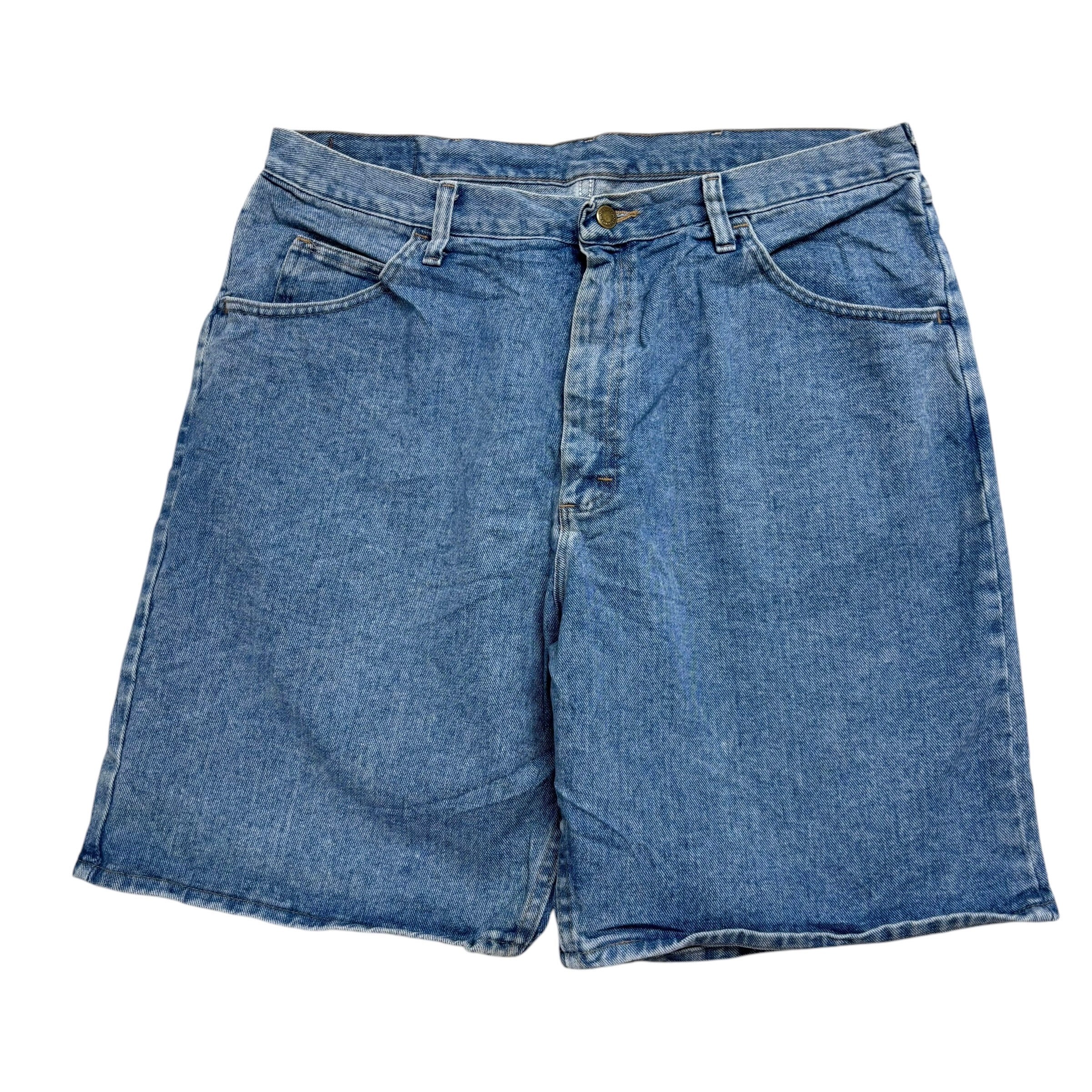 Wrangler Baggy Jorts W38 Mens Denim Shorts Mid Blue Relaxed Fit (E)