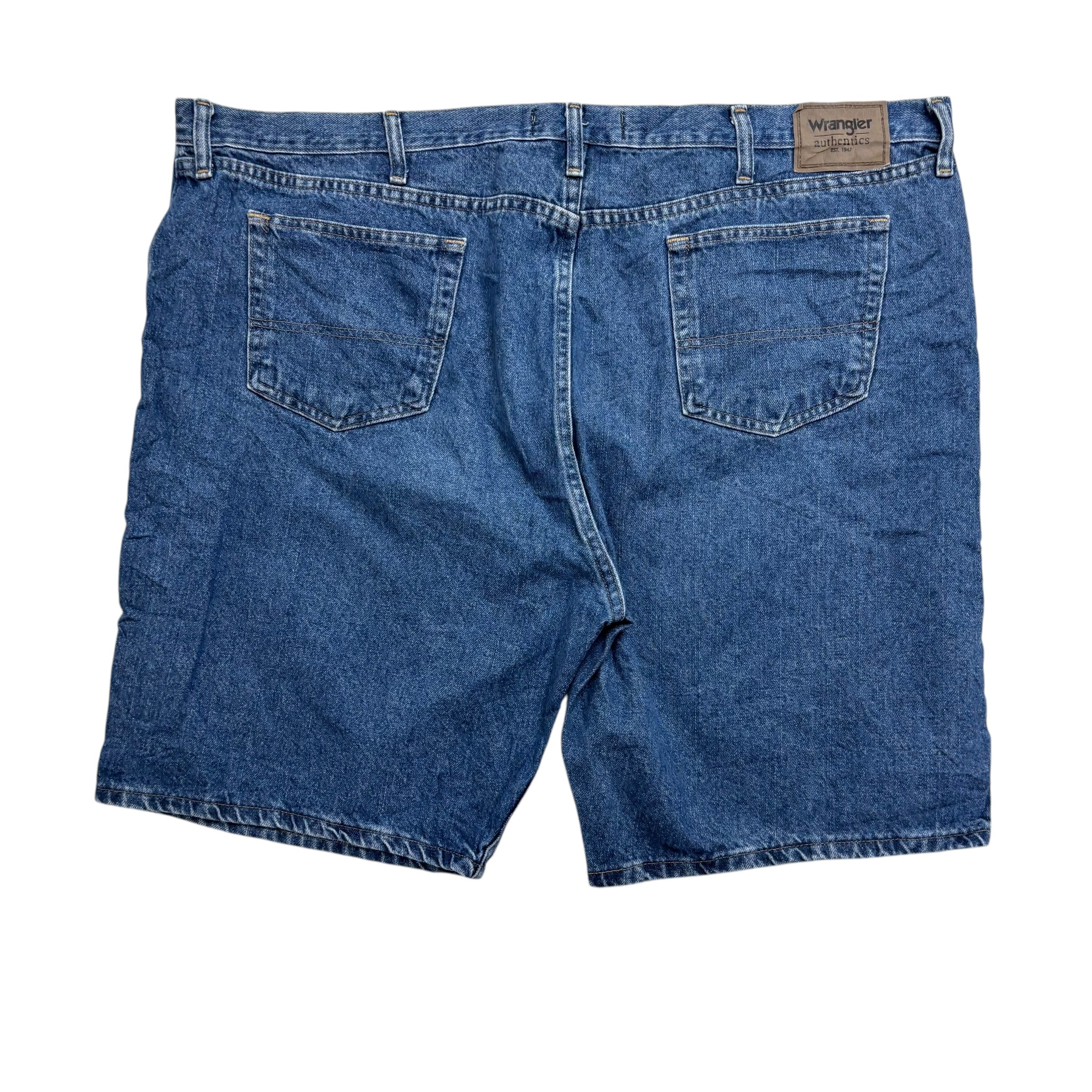 Wrangler Jorts W48 Mens Denim Shorts Mid Blue Regular Fit Stretch (E)