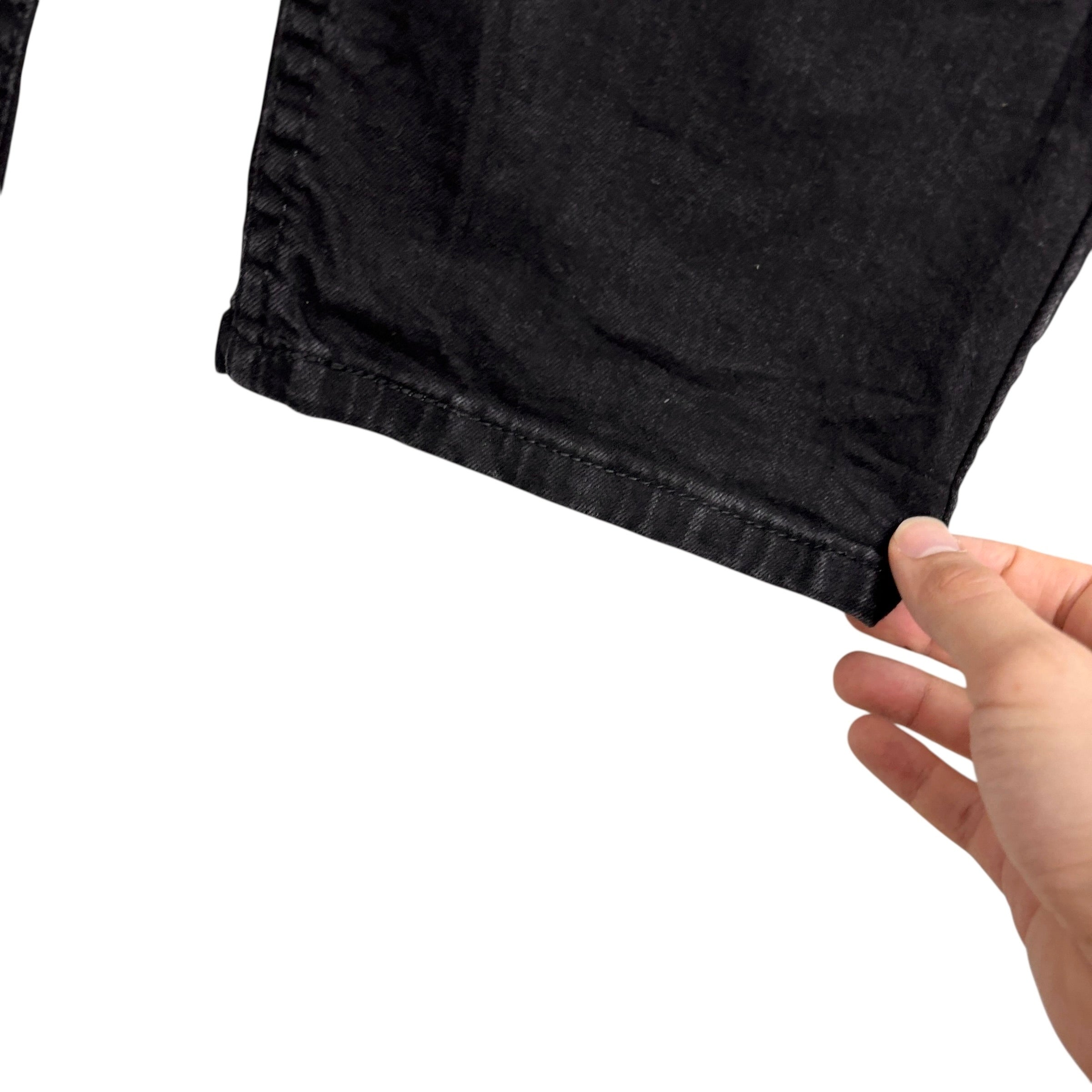 Levis 514 Jeans W38 L29 Mens Black Regular Straight Fit Stretch Denim (E)