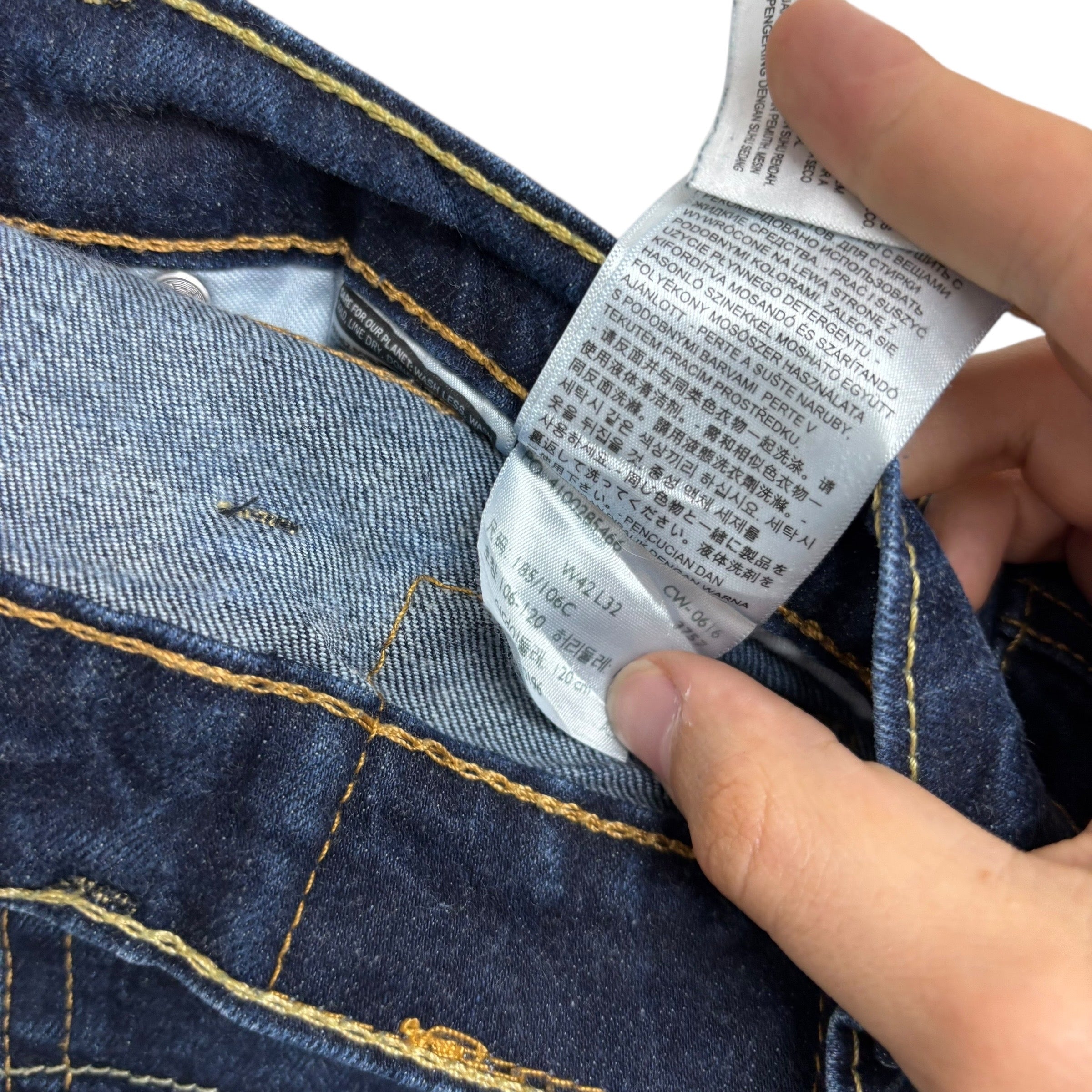 Levis 550 Jeans W40 L32 Mens Dark Blue Baggy Relaxed Straight Fit Stretch Denim