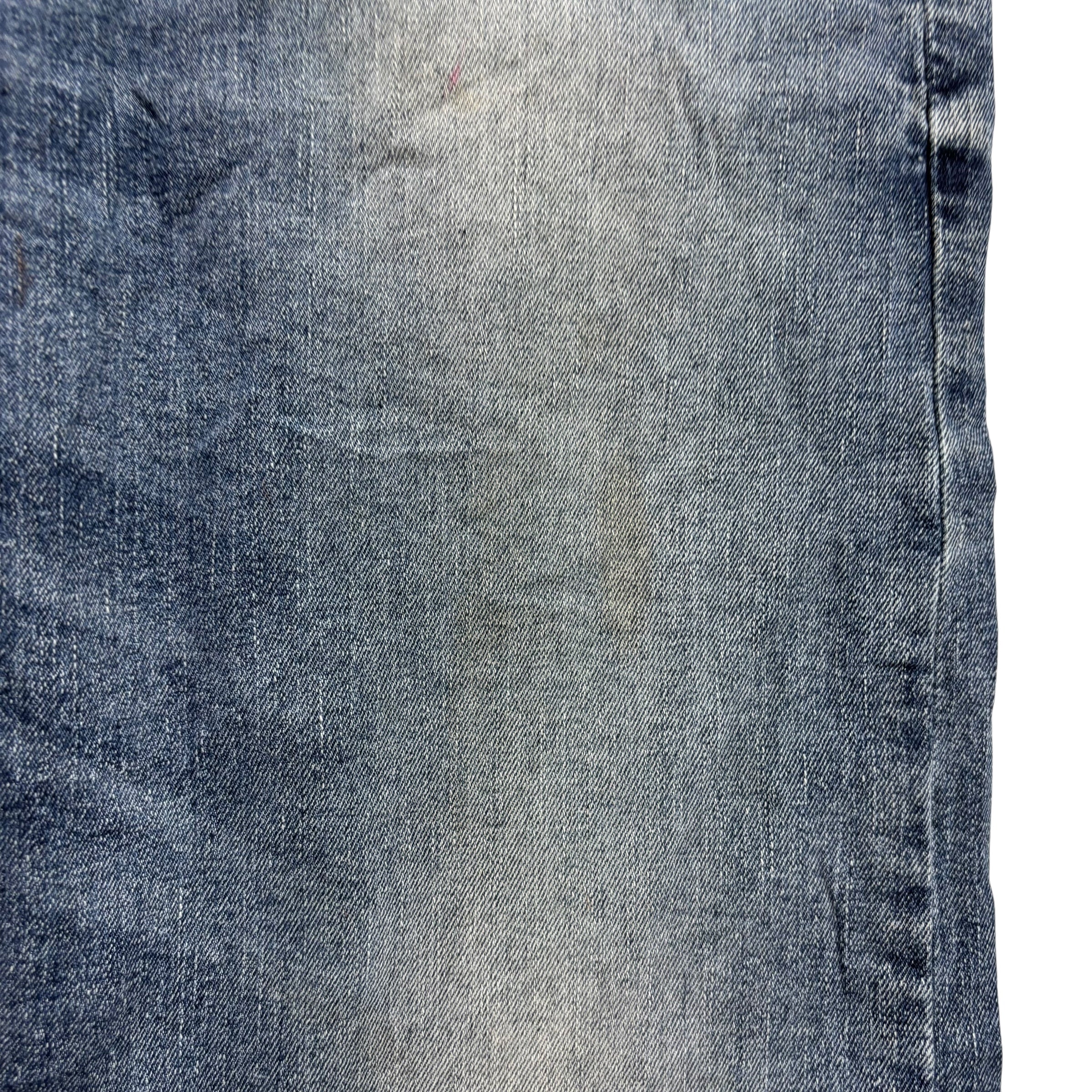 Levis Denizen Jeans W34 L31 Mens Mid Blue Regular Tapered Fit Stretch (F)