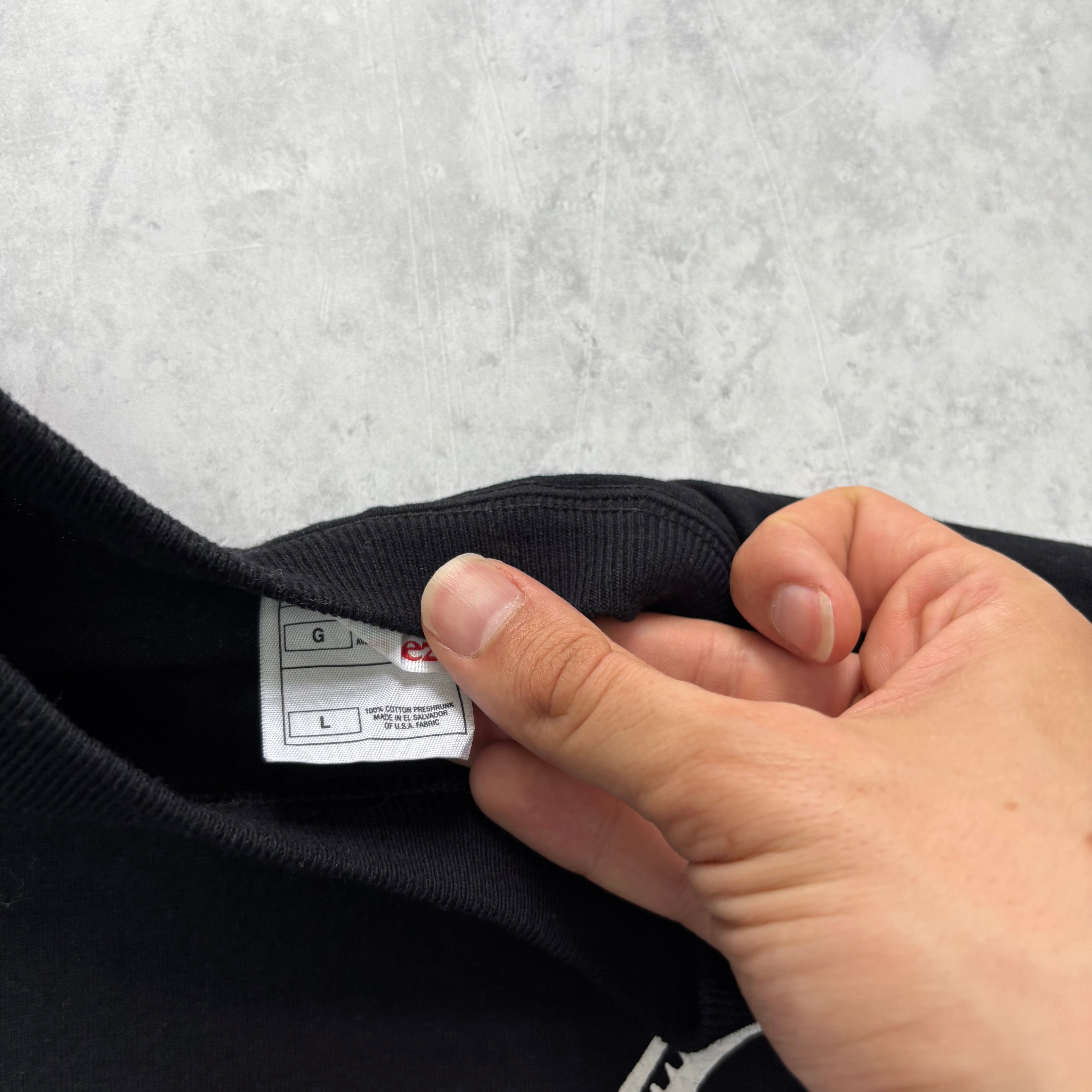 Vintage T Shirt Mens Large Black Graphic Print 00s Biking Cycling (E)