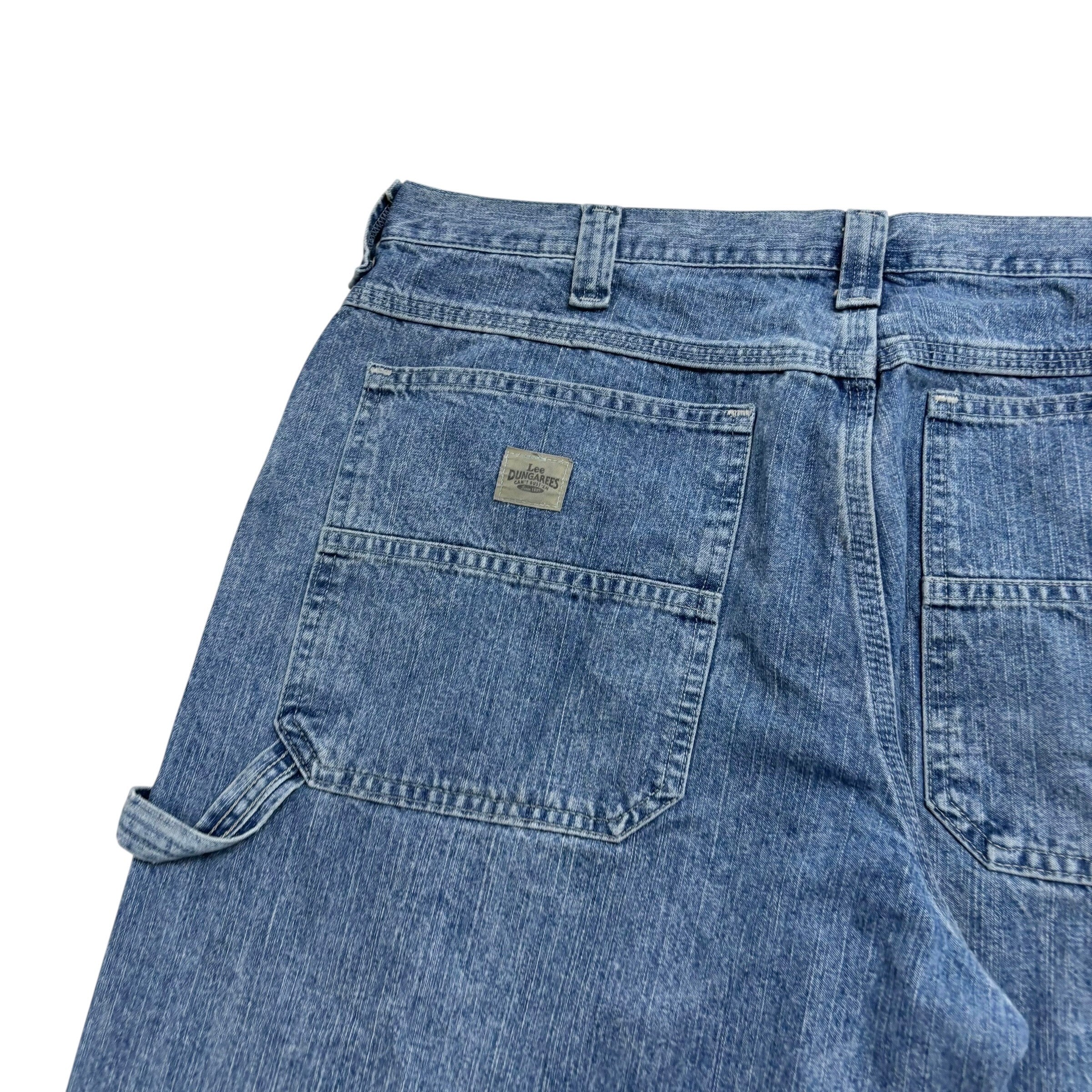 Lee Carpenter Jeans W38 L32 Mens Mid Blue Baggy Relaxed Straight Fit Denim