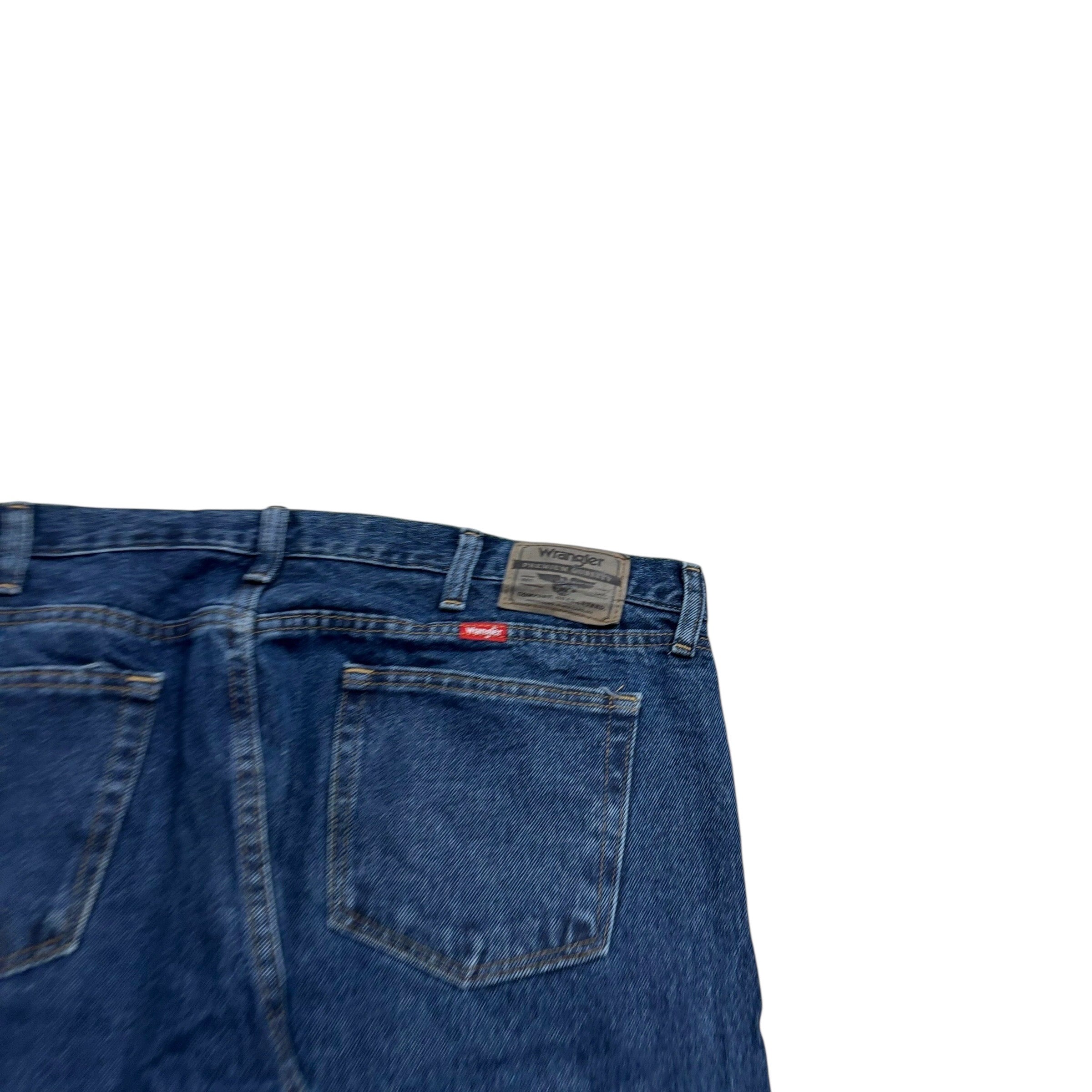 Wrangler Jeans W40 L30 Mens Dark Blue Relaxed Straight Fit Denim (E)