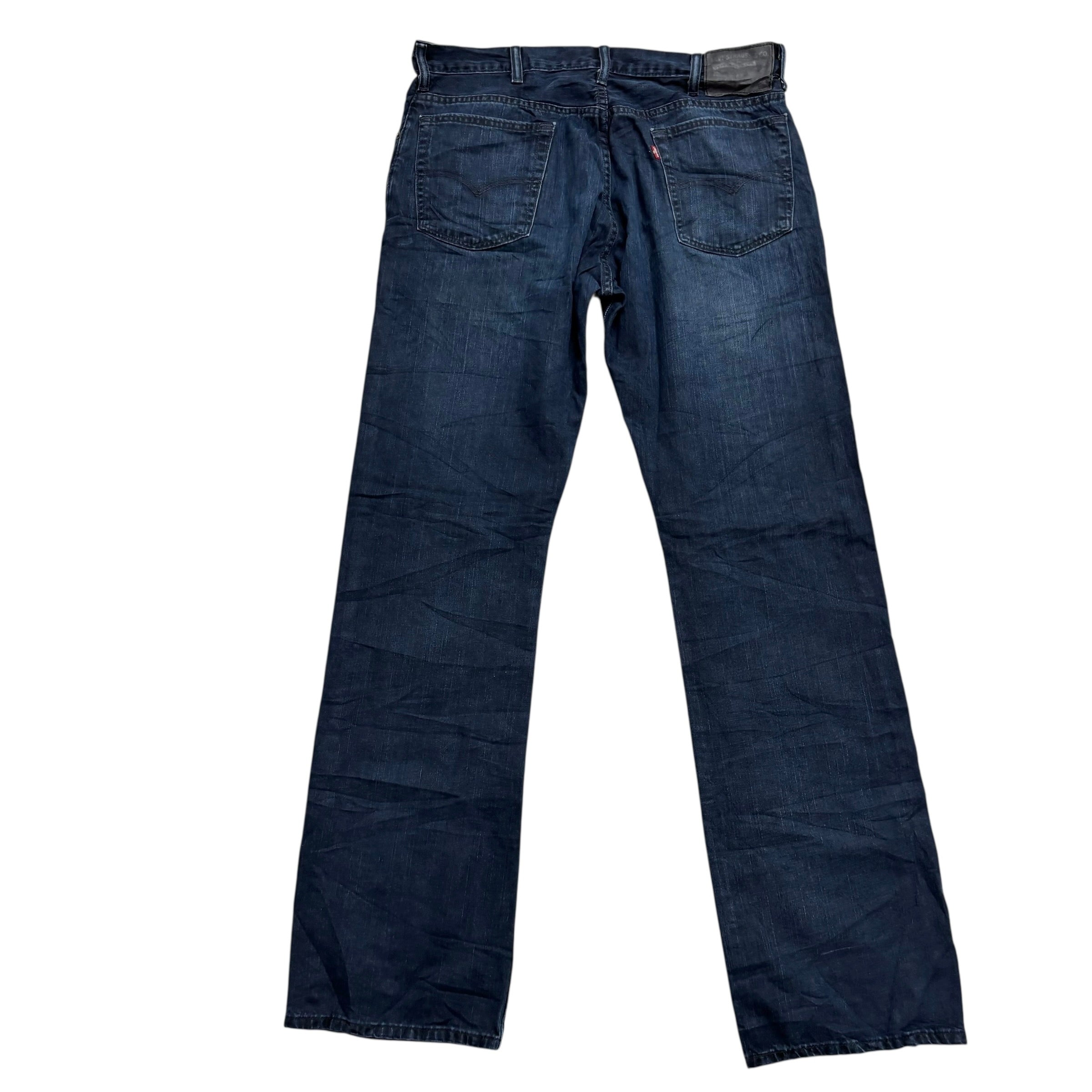 Levis 517 Jeans W36 L36 Mens Navy Blue Regular Bootcut Fit Denim (E)