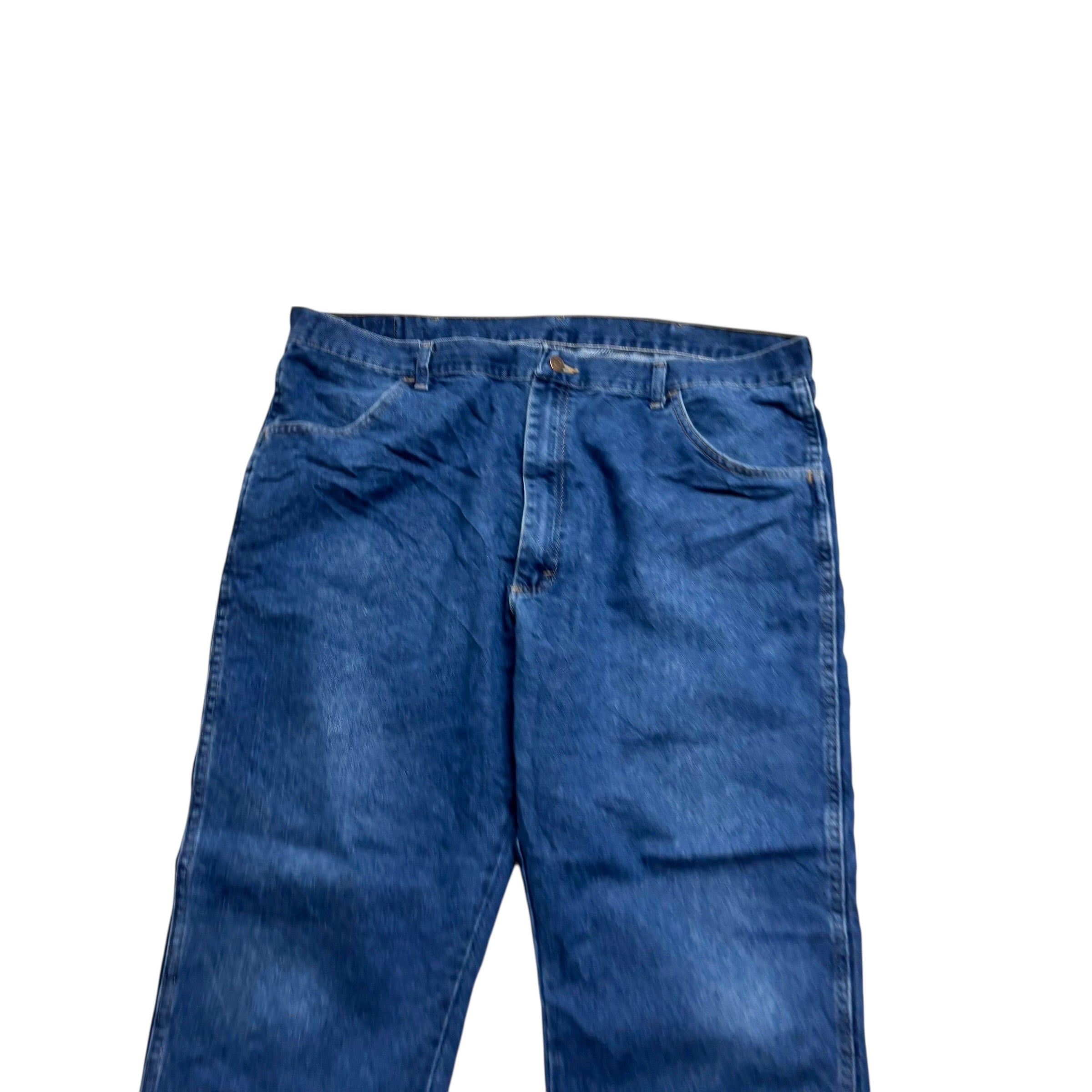 Wrangler Jeans W42 L28 Mens Mid Blue Regular Straight Fit Denim