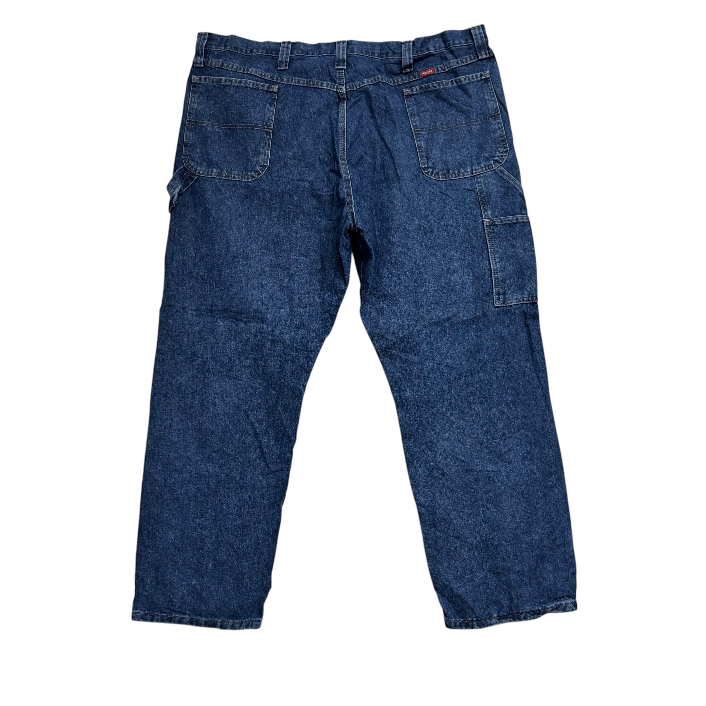 Wrangler Carpenter Jeans W46 L31 Mens Dark Blue Relaxed Straight Denim