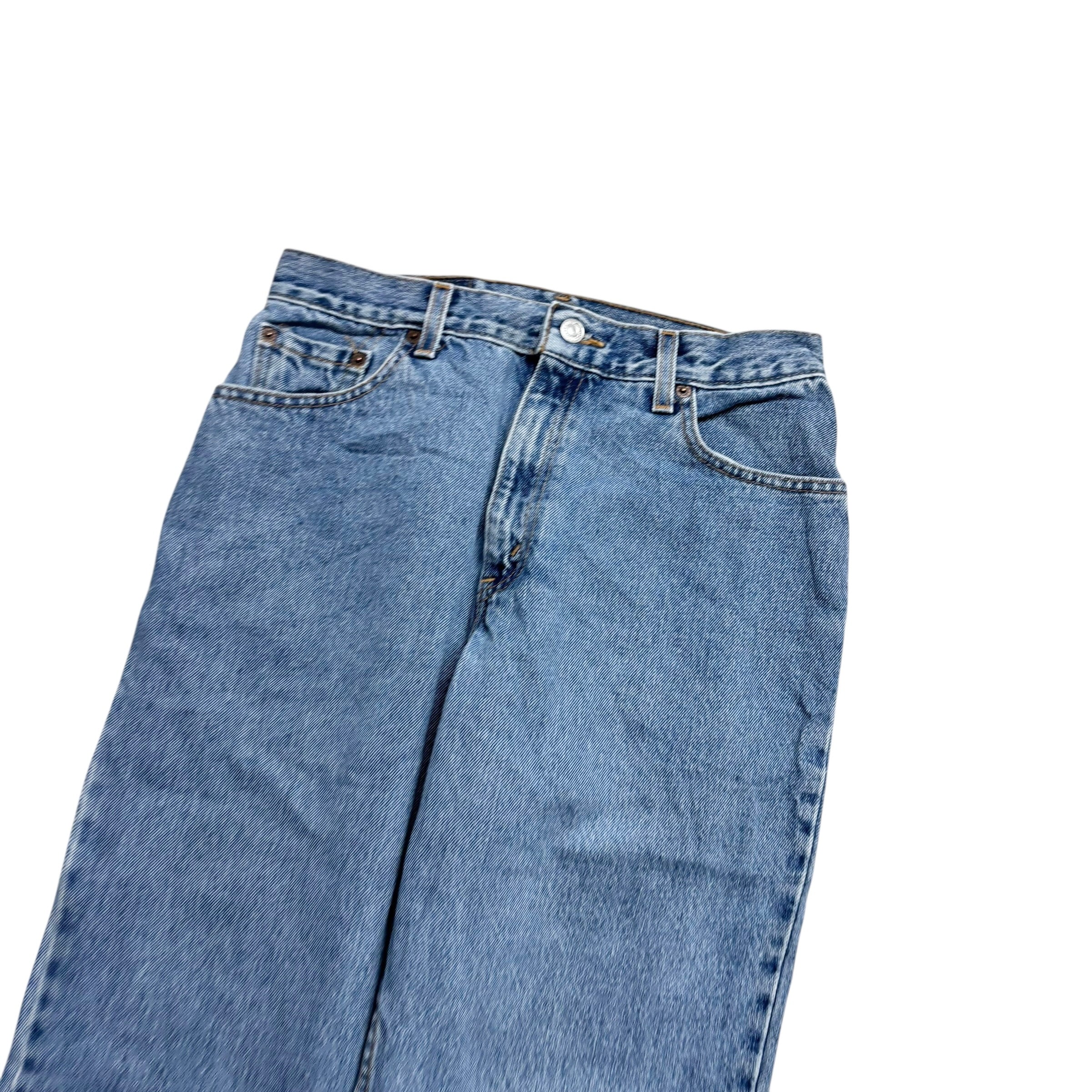 Levis 550 Jeans W28 L31 Womens Light Blue Relaxed Tapered Made In USA Vintage (F)