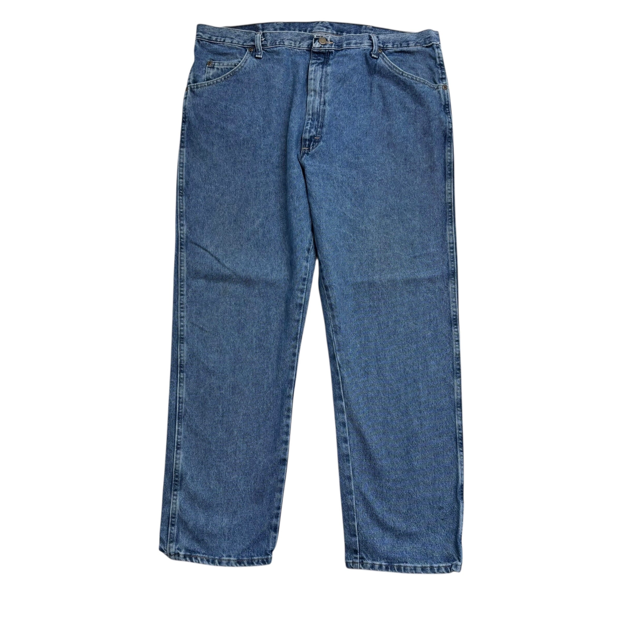 Wrangler Jeans W40 L30 Mens Mid Blue Regular Straight Fit Vintage Denim
