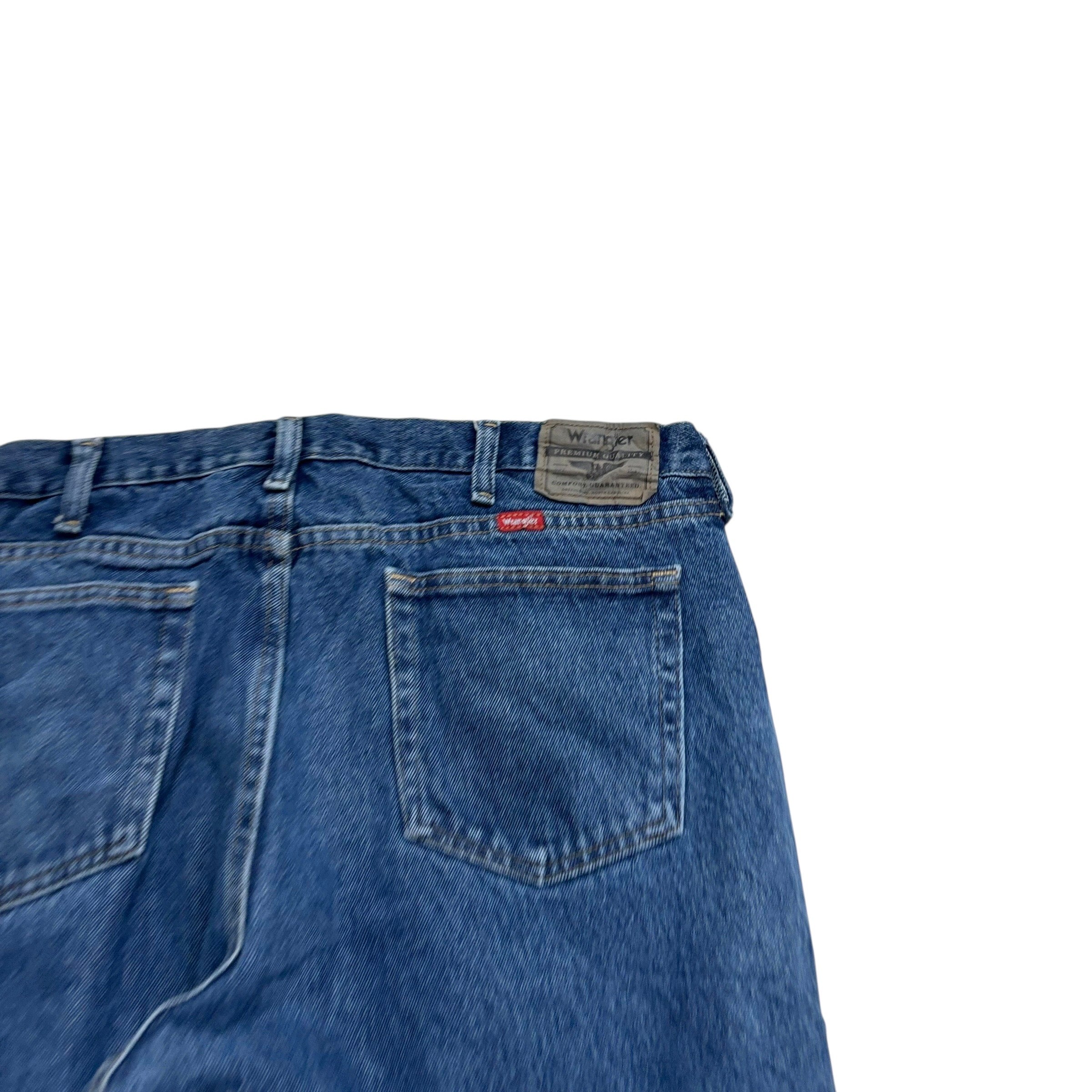 Wrangler Jeans W40 L30 Mens Mid Blue Baggy Relaxed Straight Fit Denim (E)