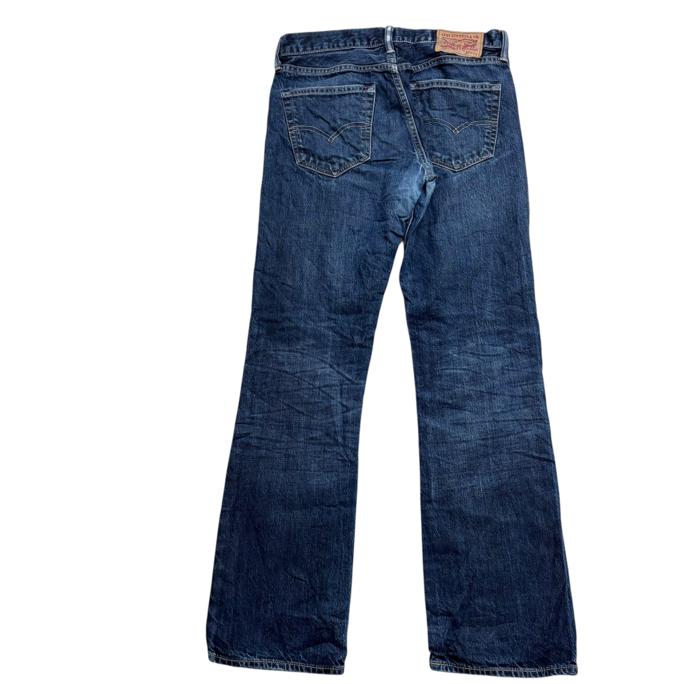 Levis 527 Jeans W30 L30 Mens Dark Blue Slim Bootcut Fit Denim (F)