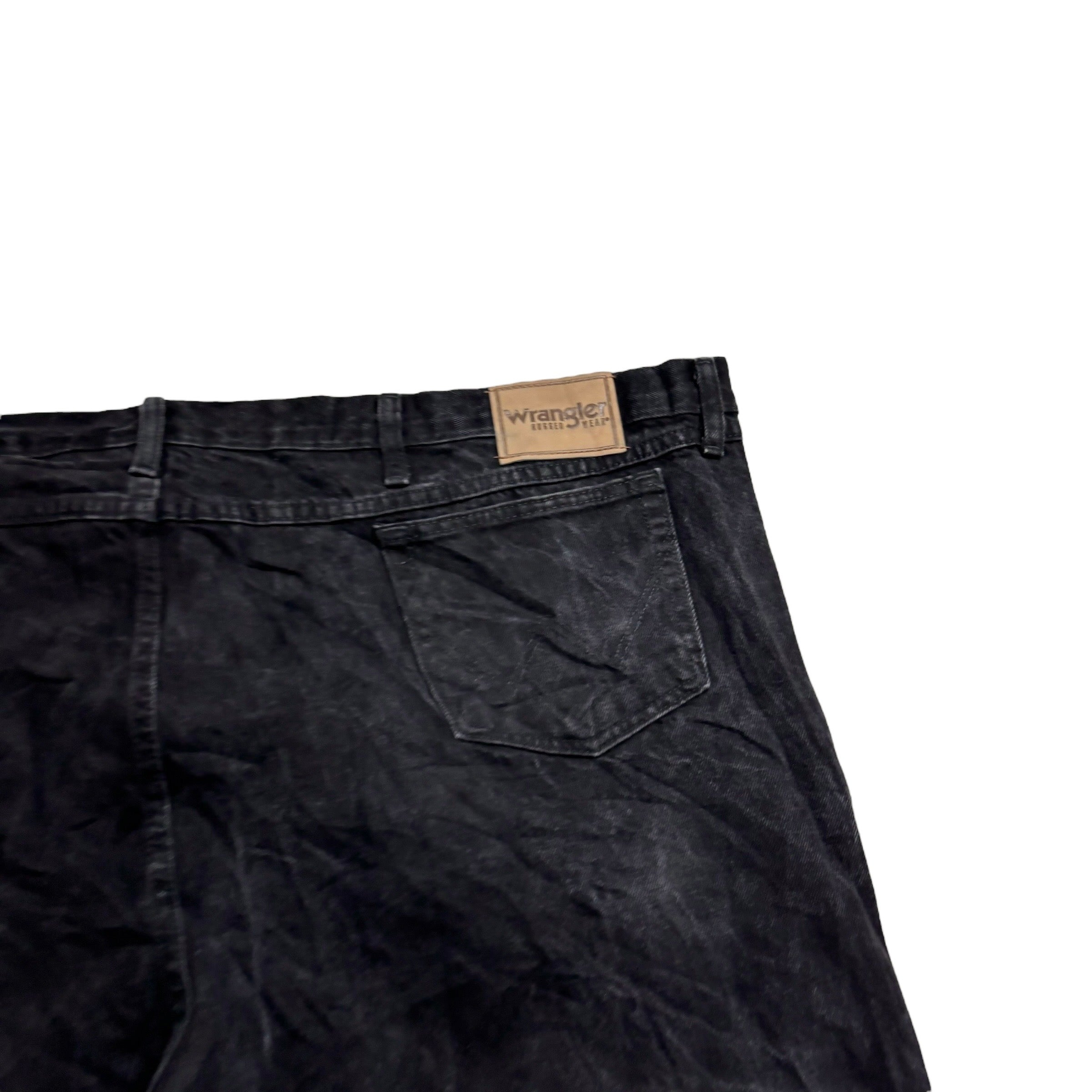 Wrangler Jeans W54 L34 Mens Black Relaxed Straight Fit Baggy Denim (E)