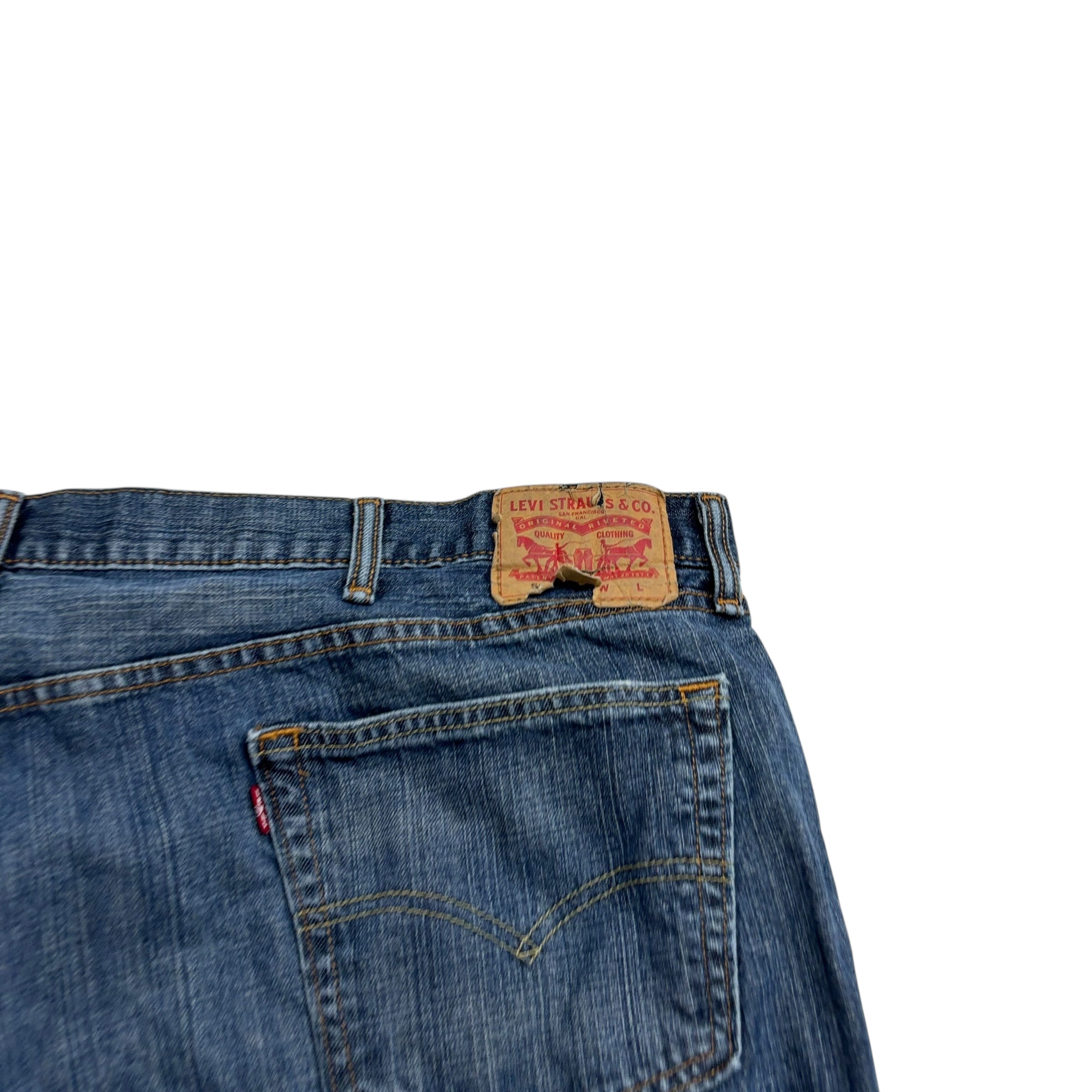 Levis 559 Jeans W52 L31 Mens Mid Blue Baggy Relaxed Straight Fit Denim