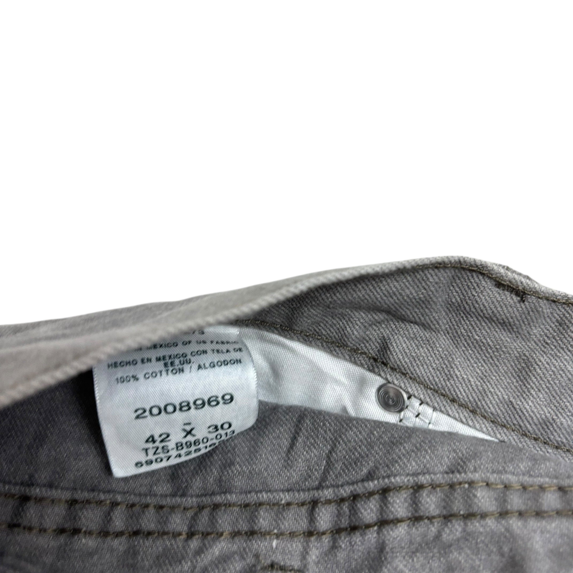 Lee Jeans W42 L30 Mens Grey Regular Straight Fit Denim (E)
