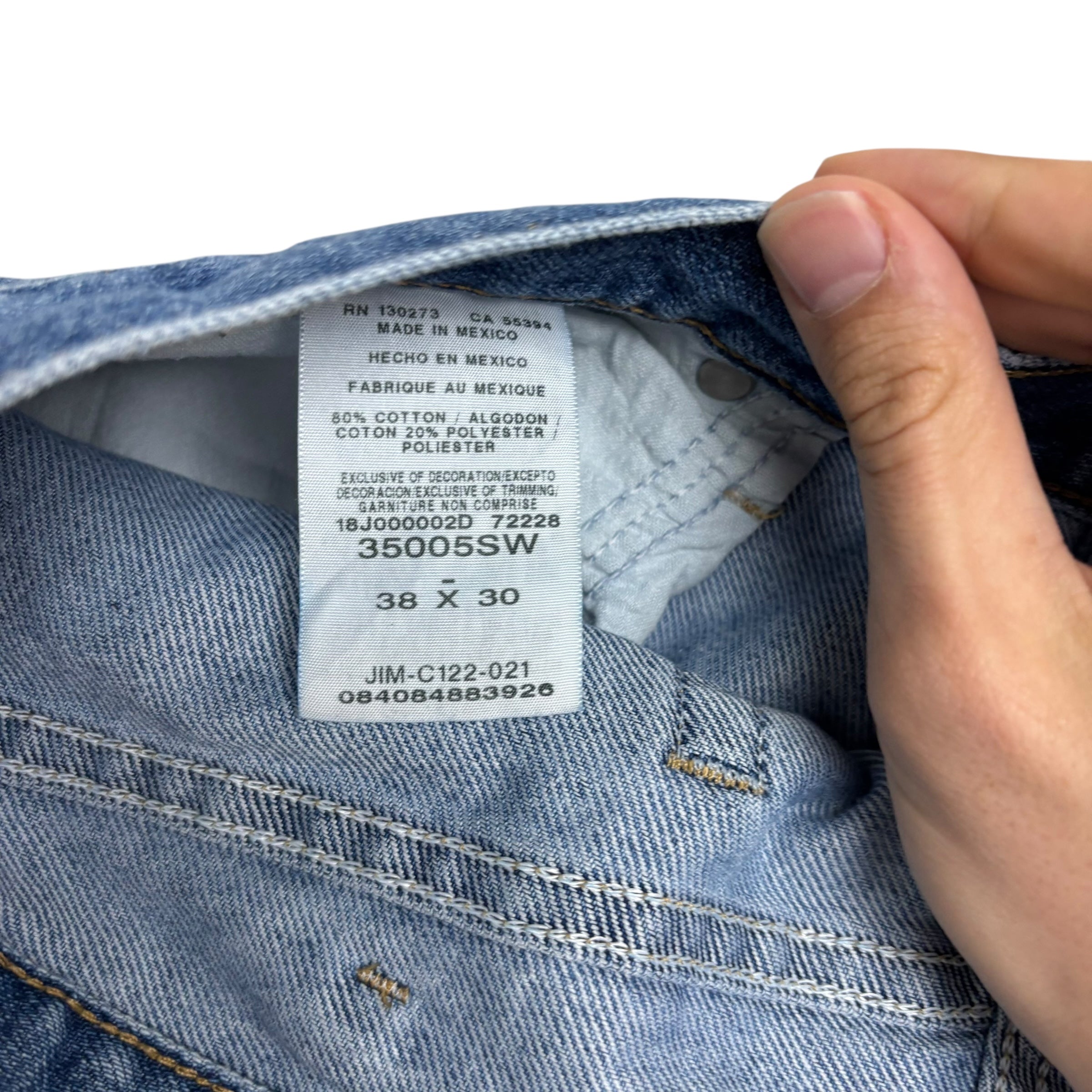 Wrangler Jeans W38 L30 Mens Mid Blue Relaxed Straight Fit Baggy Denim