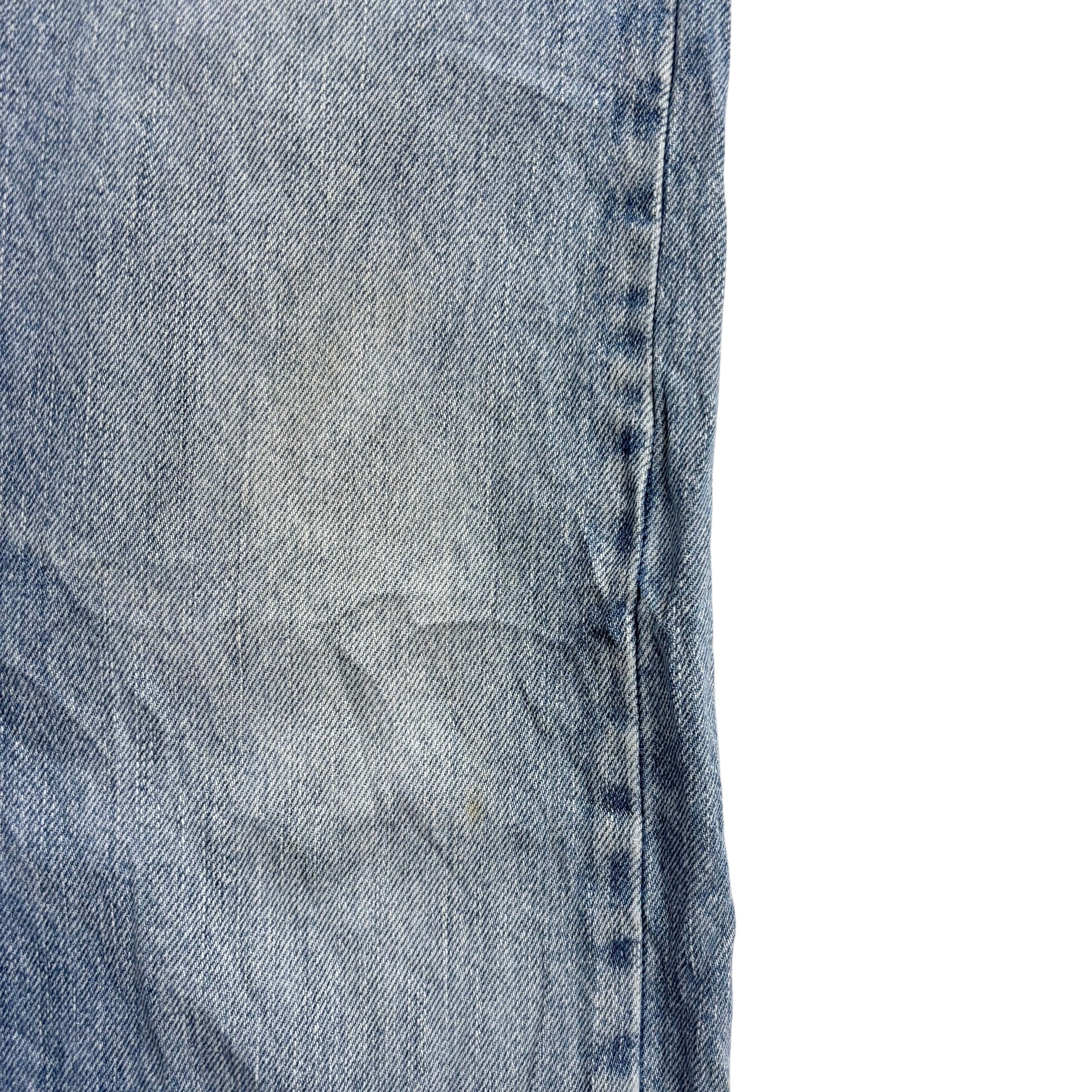 Levis 505 Jeans W38 L32 Mens Light Blue Regular Straight Fit Vintage Denim (F)