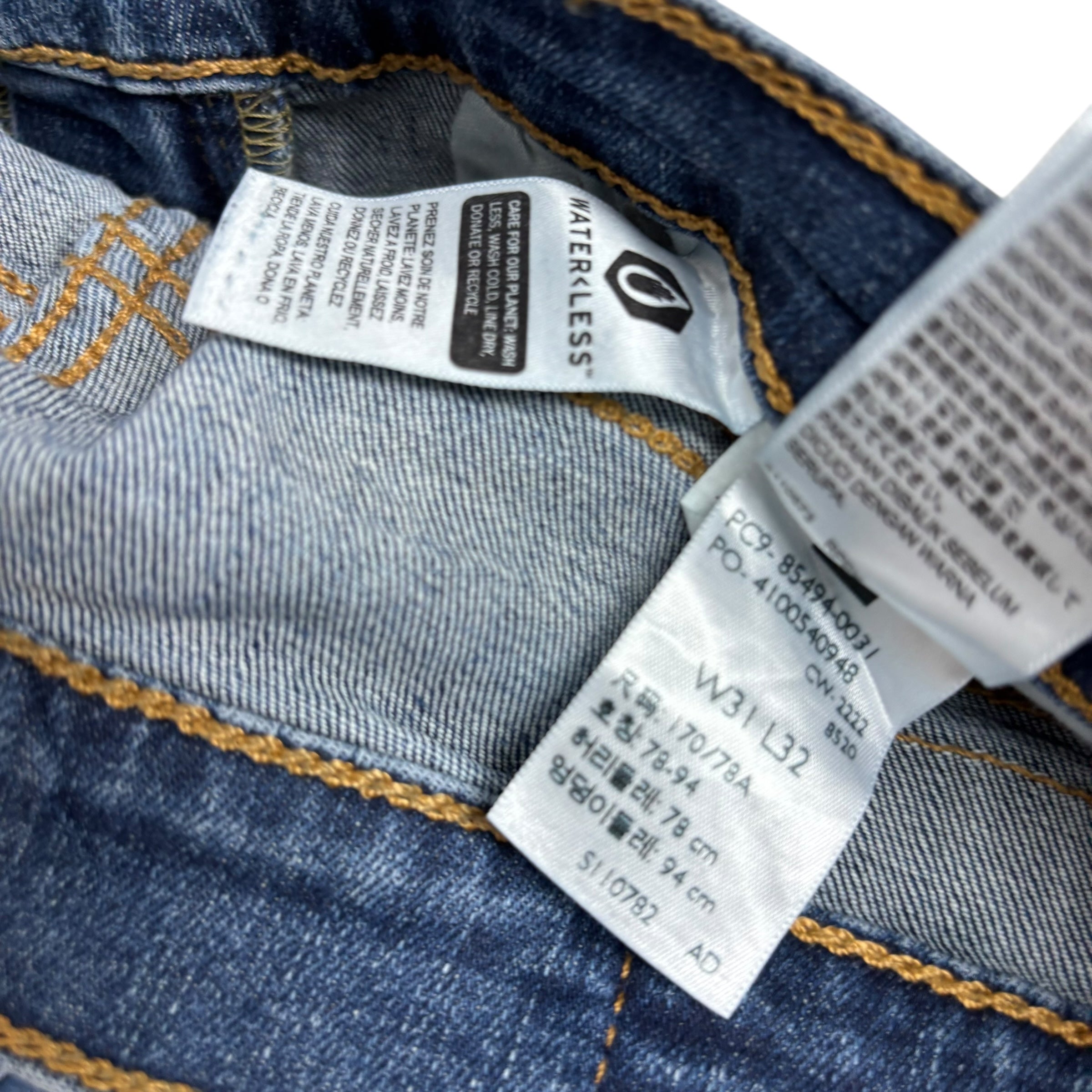 Levis 531 Jeans W30 L32 Mens Mid Blue Athletic Slim Fit Stretch Denim (E)