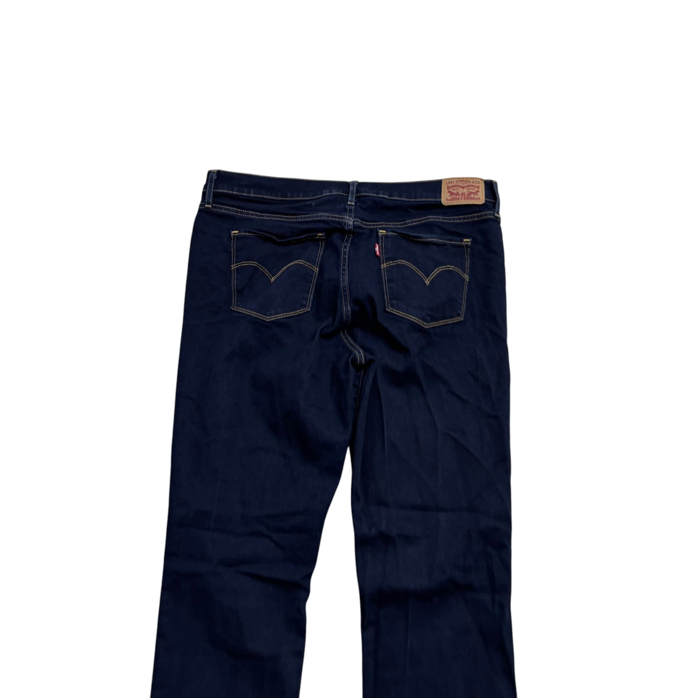 Levis 314 Jeans W33 L32 Womens Dark Blue Shaping Straight Fit Stretch Denim (E)