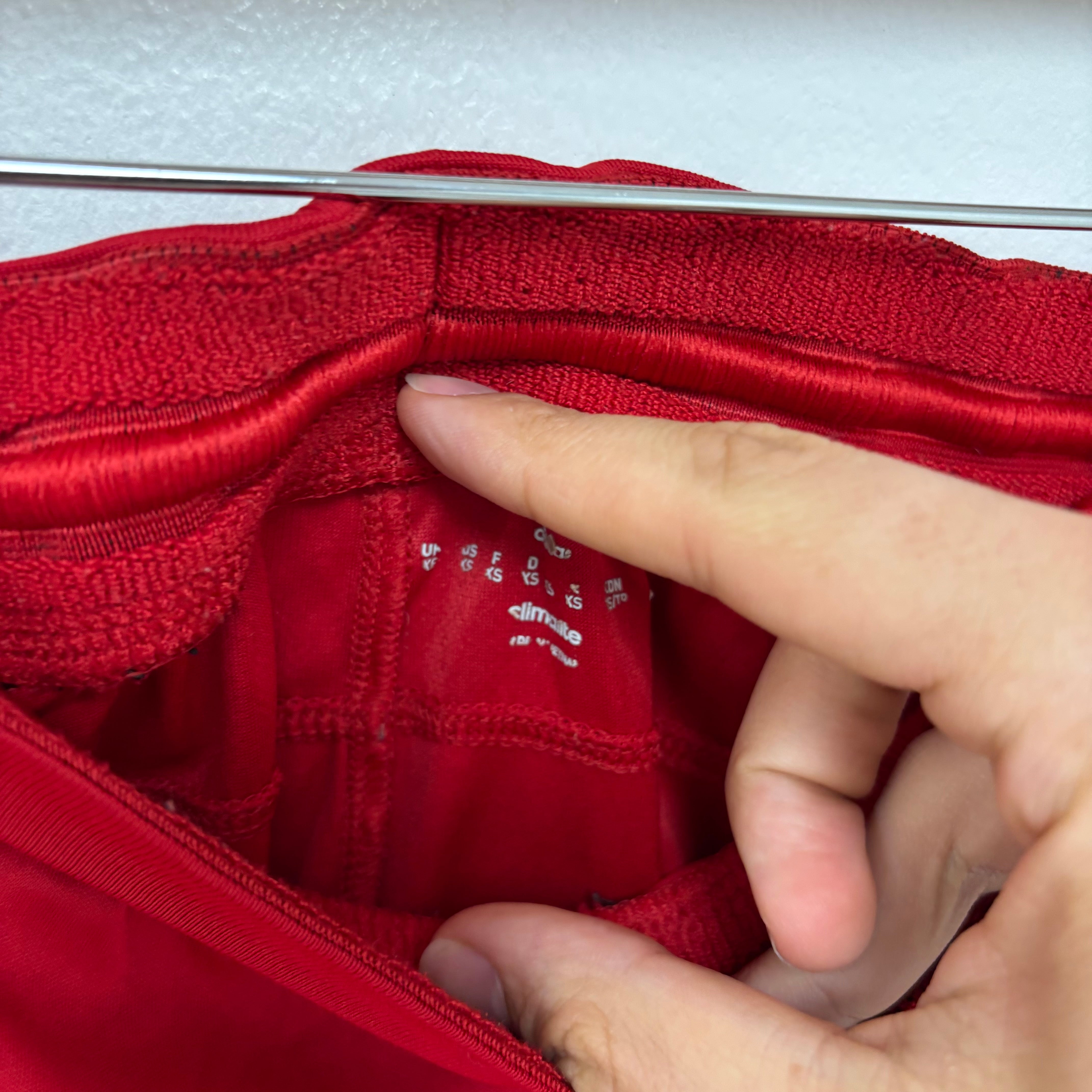 Adidas Shorts Mens XS Red Sports Running Gym Athletic Pockets