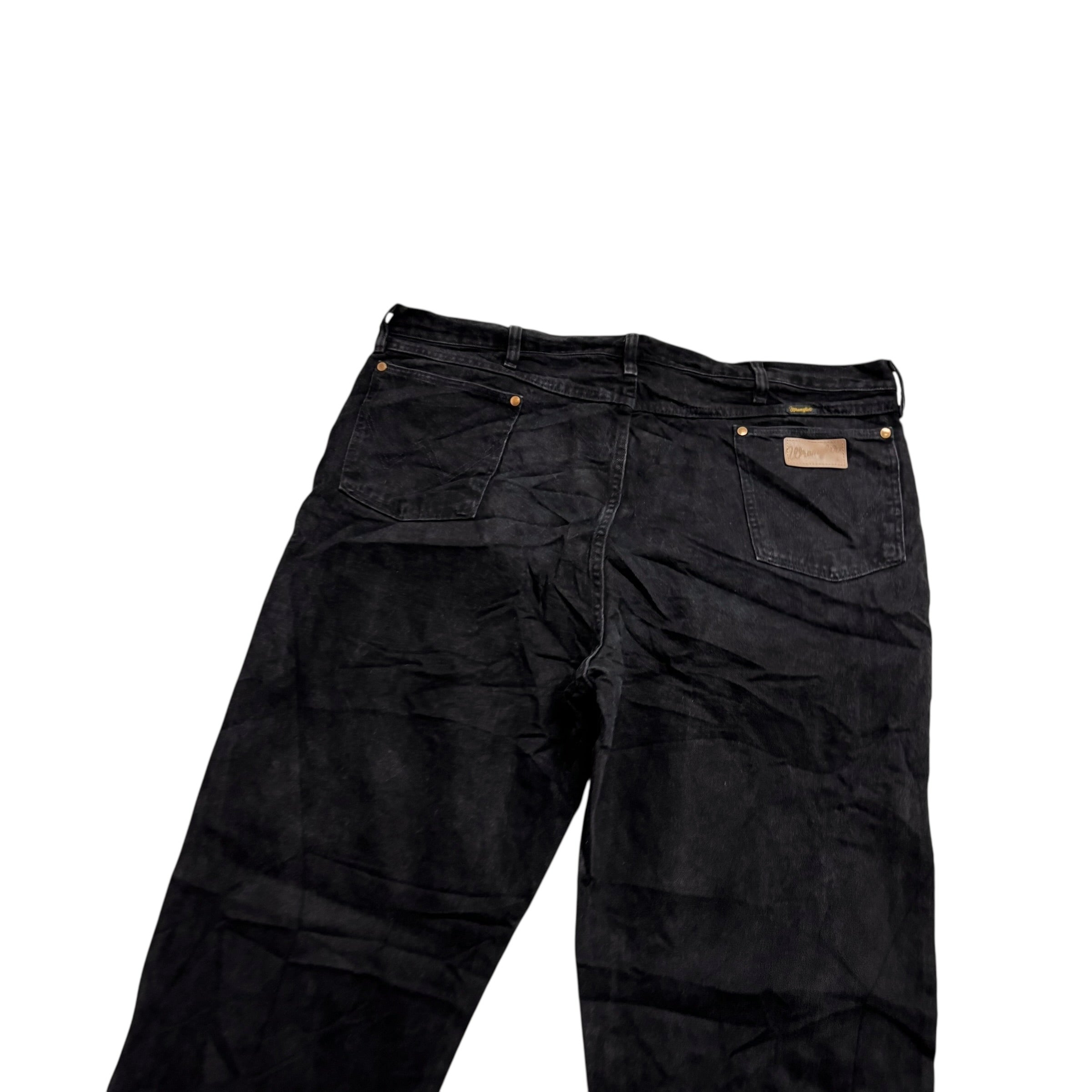Wrangler Jeans Cowboy Cut W42 L36 Mens Black 31MWZ Relaxed Fit Made In USA (E)