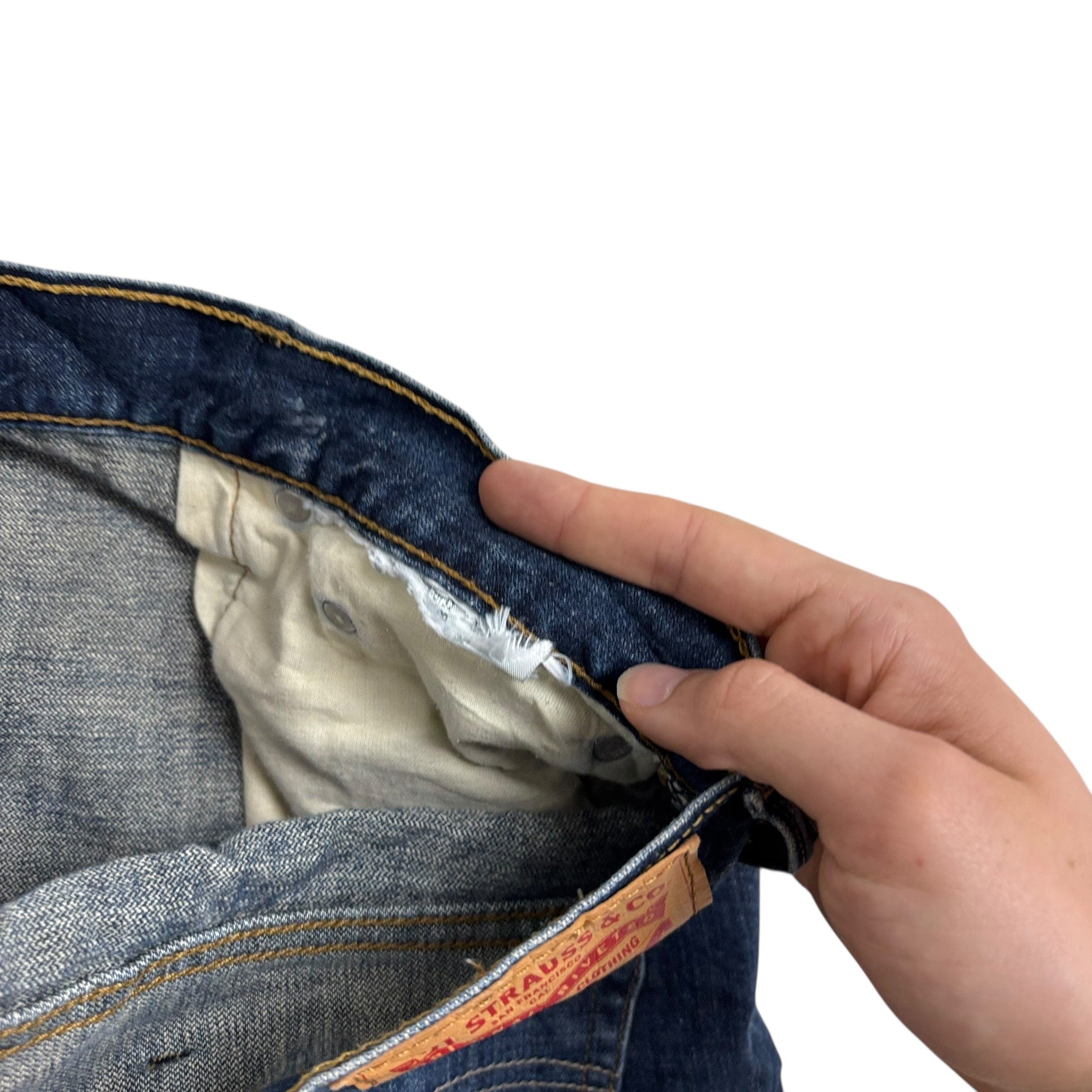 Levis 569 Jeans W40 L30 Mens Dark Blue Baggy Relaxed Straight Fit Denim (F)