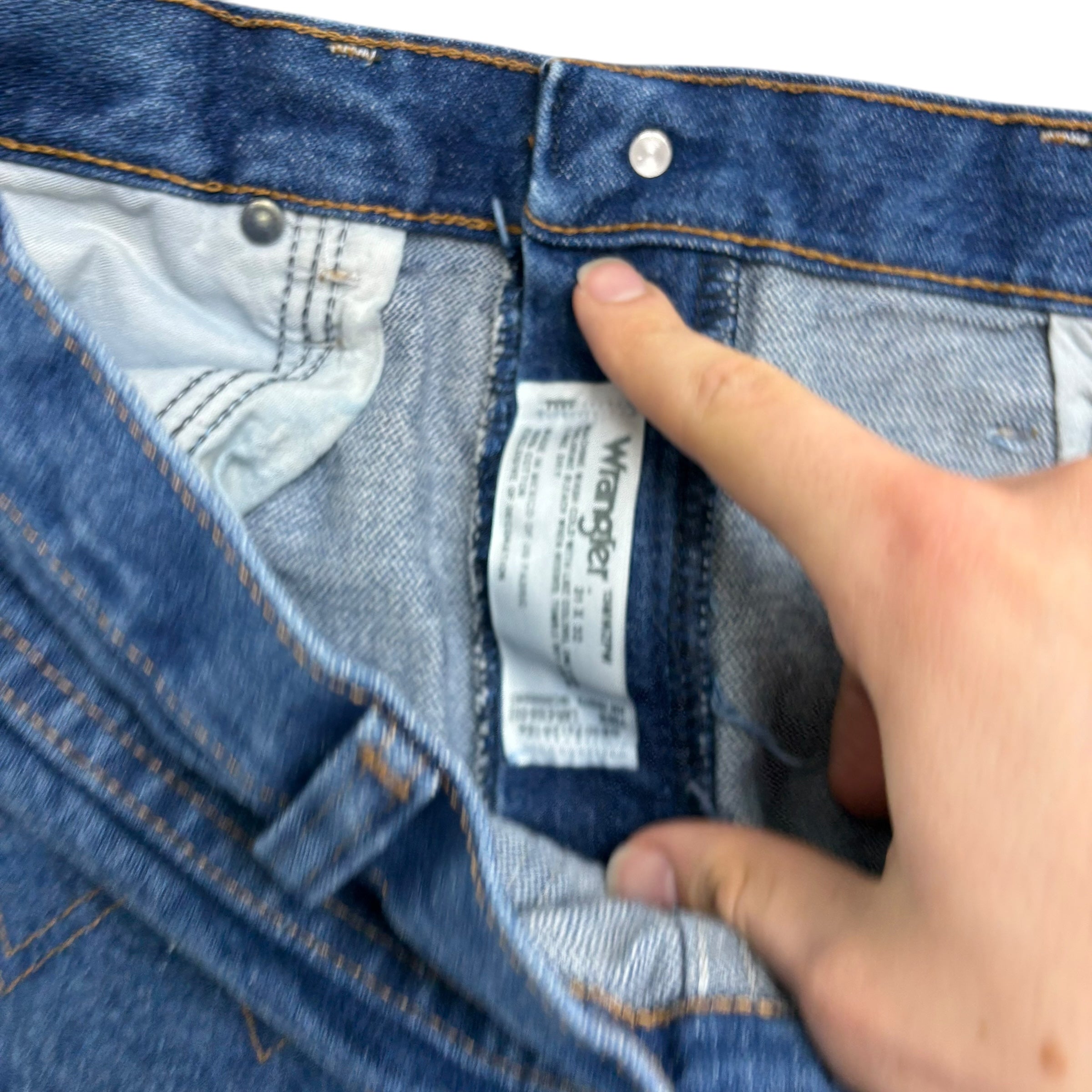 Wrangler Jeans Cowboy Cut W30 L32 Mens Mid Blue 13MWZ Original Fit Denim (F)