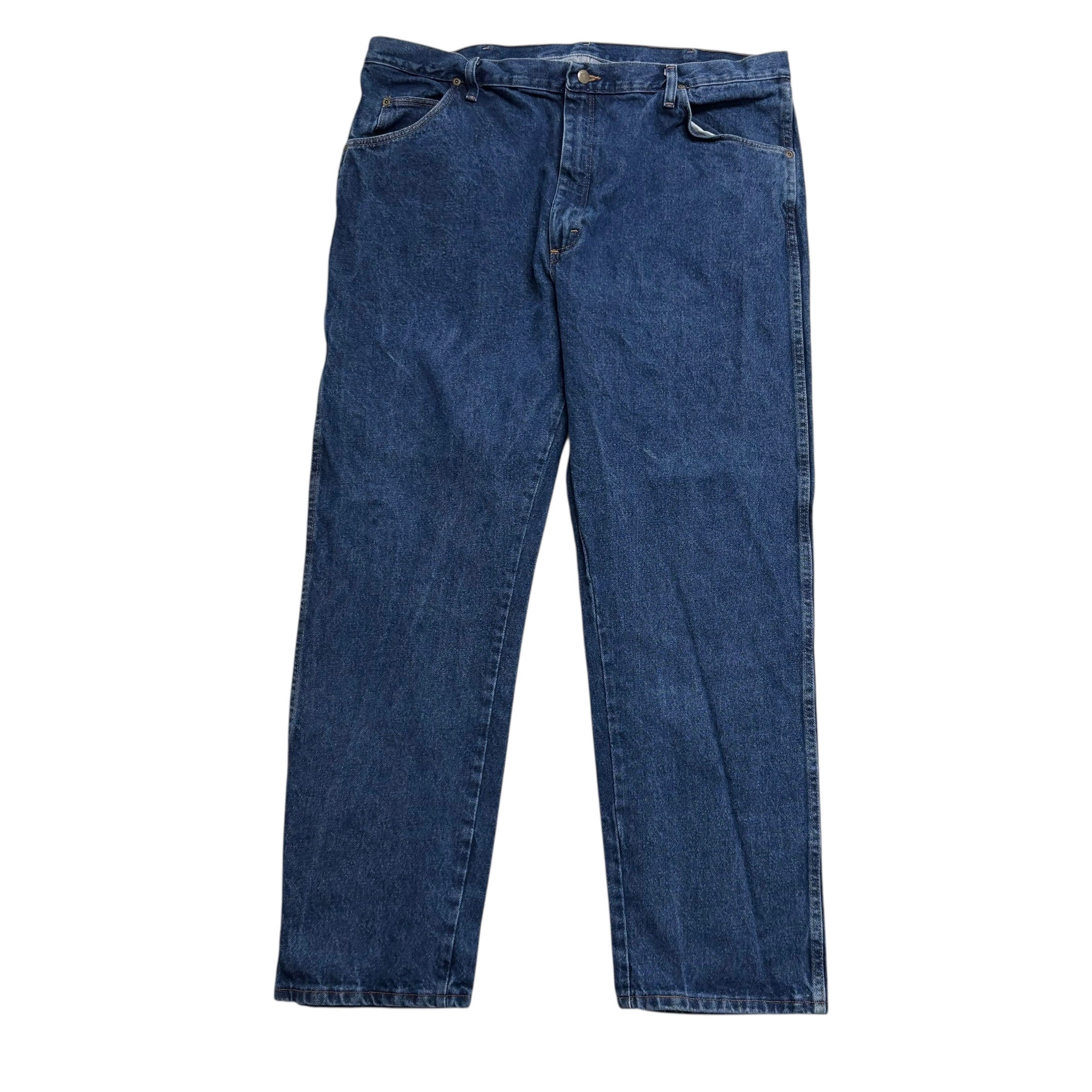 Wrangler Jeans W42 L32 Mens Mid Blue Regular Straight Fit Vintage Denim