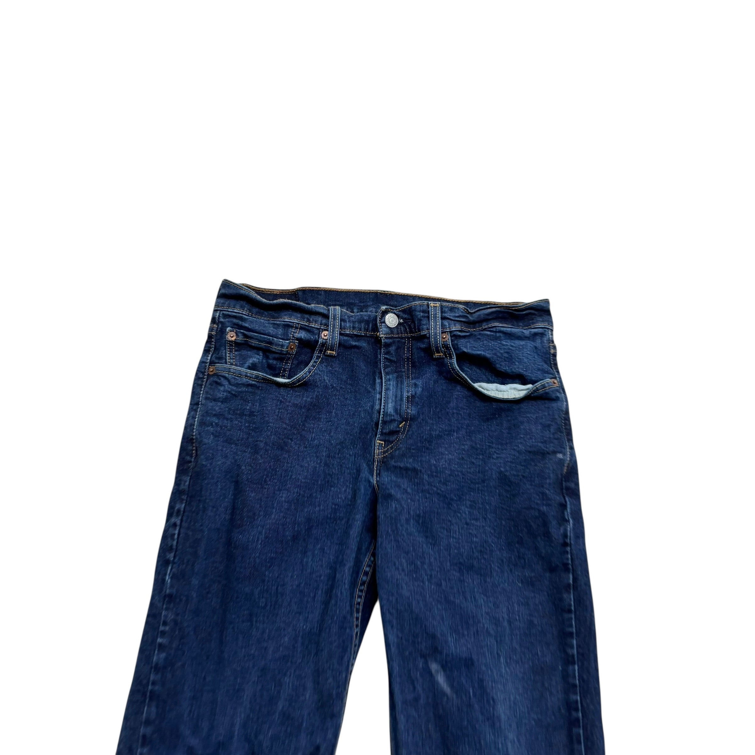 Levis 514 Jeans W32 L32 Mens Dark Blue Regular Straight Fit Stretch Denim