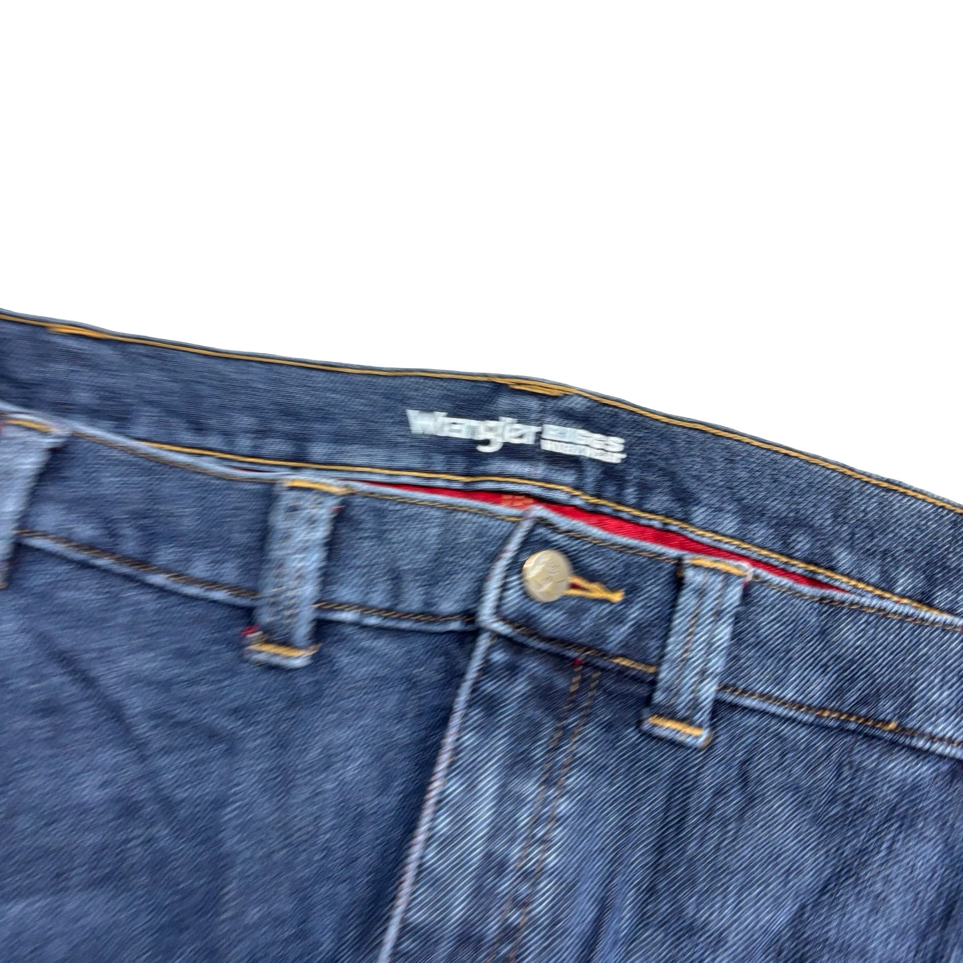 Wrangler Jeans W50 L30 Mens Dark Blue Relaxed Tapered Fit Stretch Denim (E)