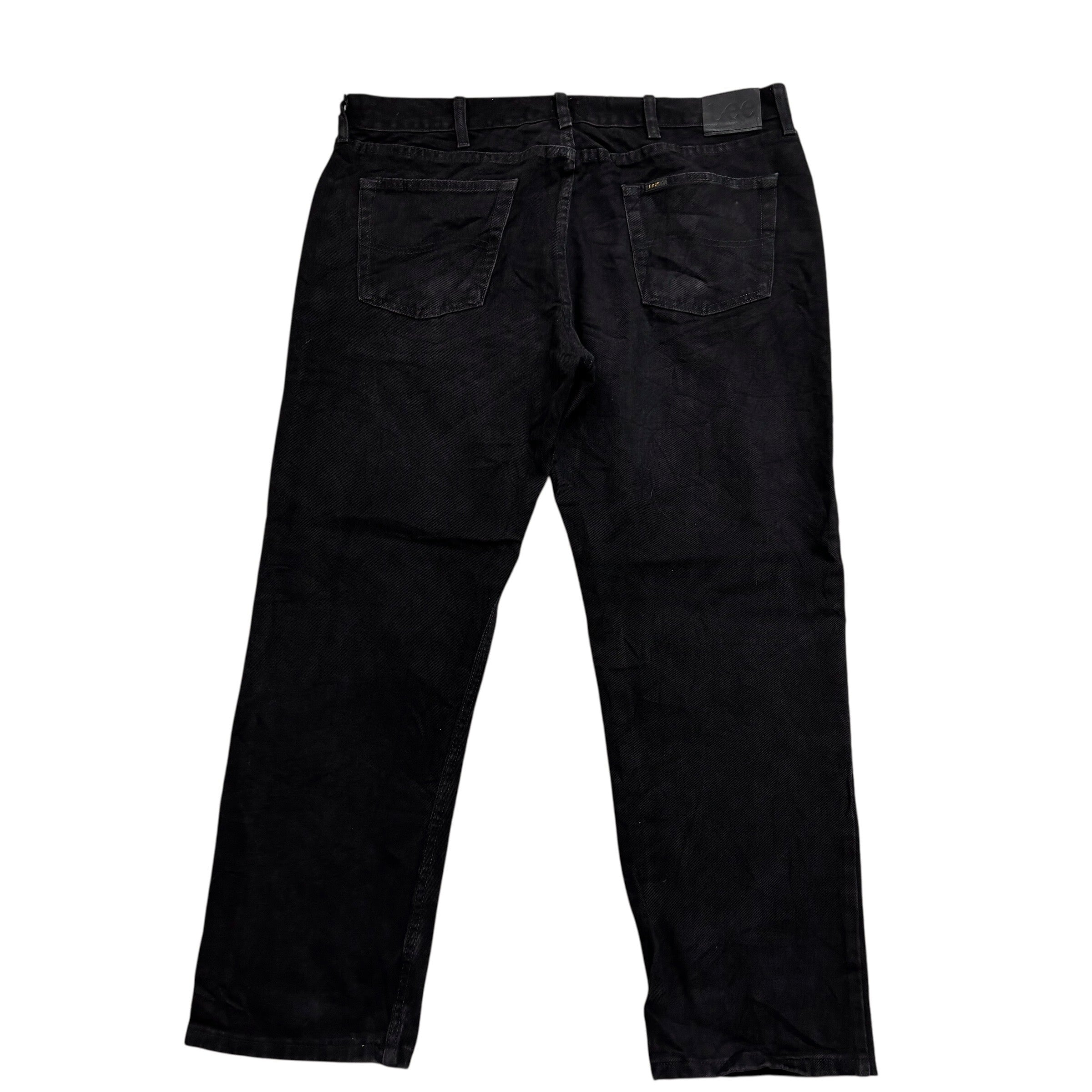 Lee Jeans W40 L29 Mens Black Regular Straight Fit Denim (E)