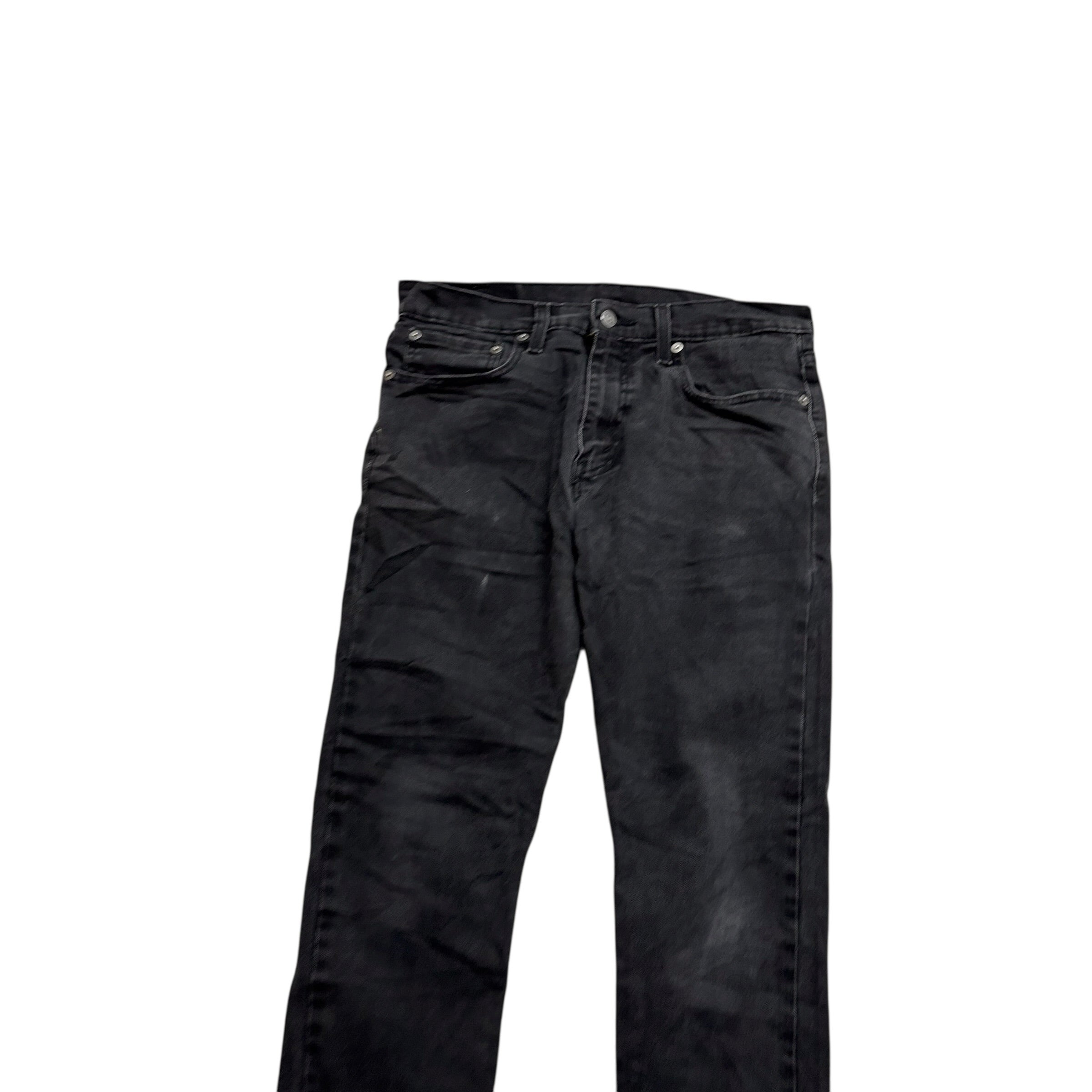 Levis 512 Jeans W32 L29 Mens Black Slim Tapered Fit Stretch Denim (F)