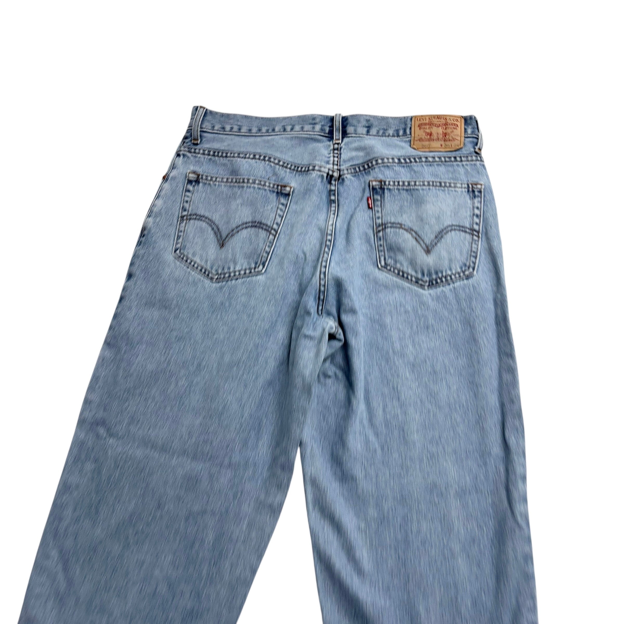 Levis 560 Jeans W36 L34 Mens Light Blue Baggy Relaxed Comfort Fit Vintage Denim