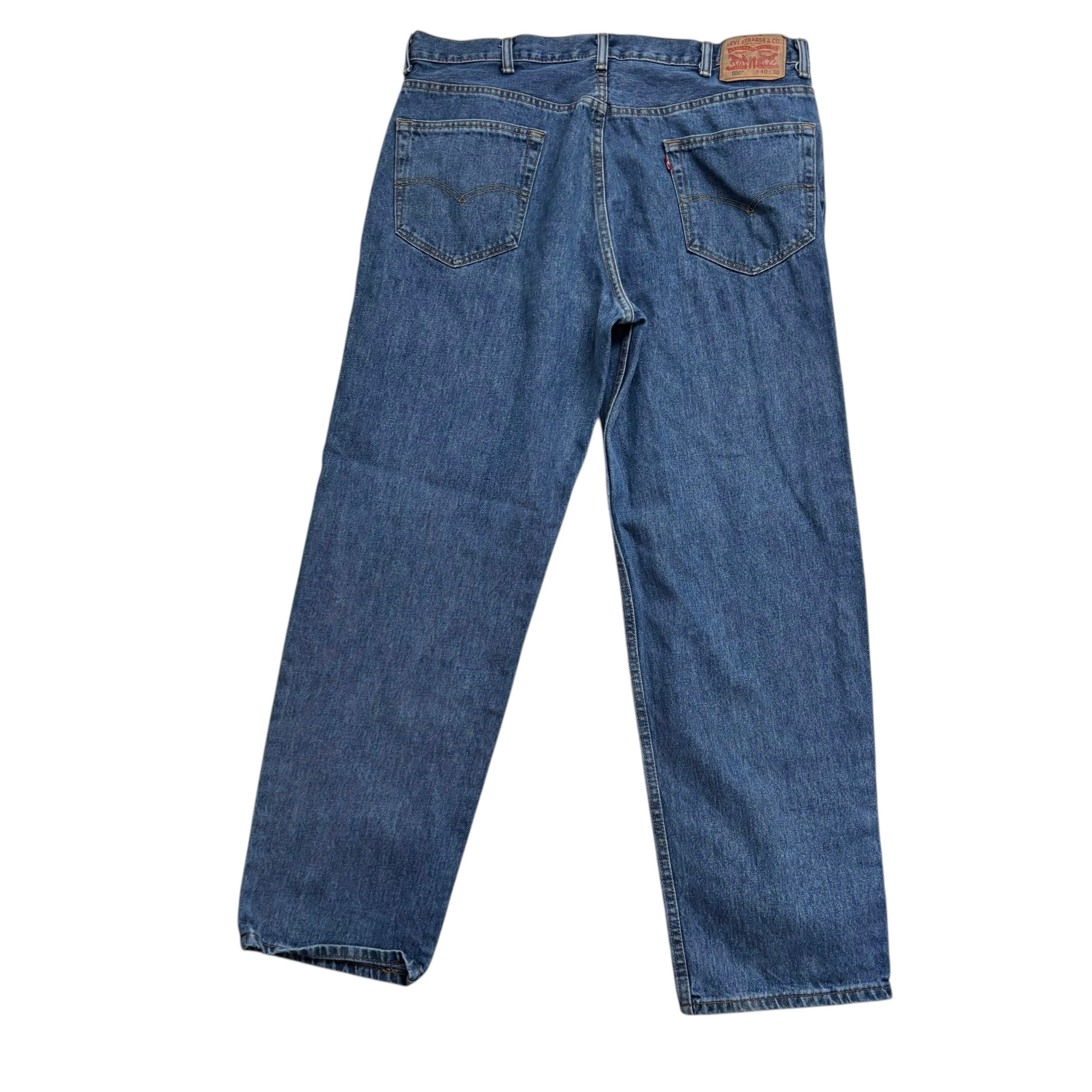 Levis 550 Jeans W40 L32 Mens Mid Blue Baggy Relaxed Straight Fit Denim