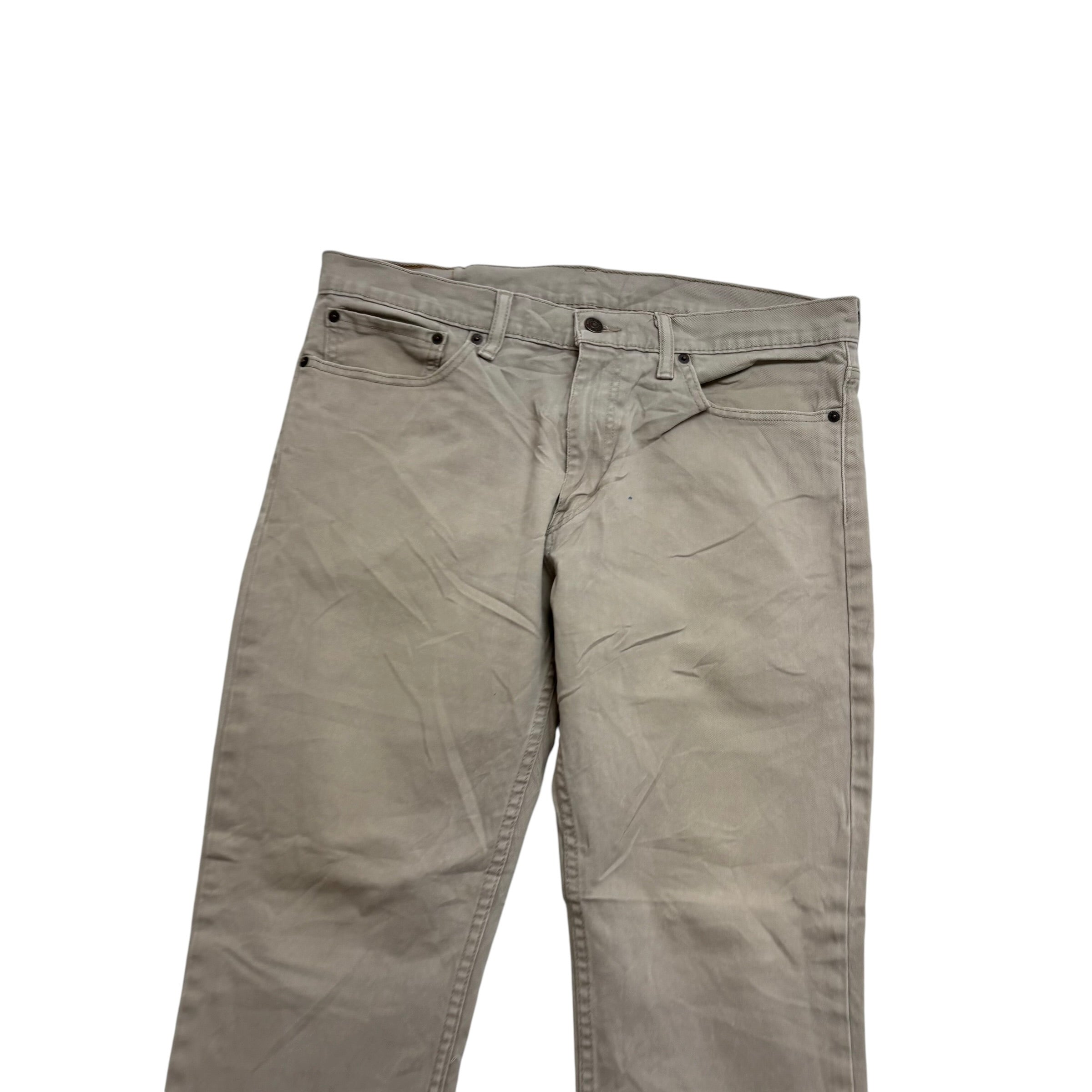 Levis 511 Jeans W36 L30 Mens Stone Beige Slim Fit Stretch Denim