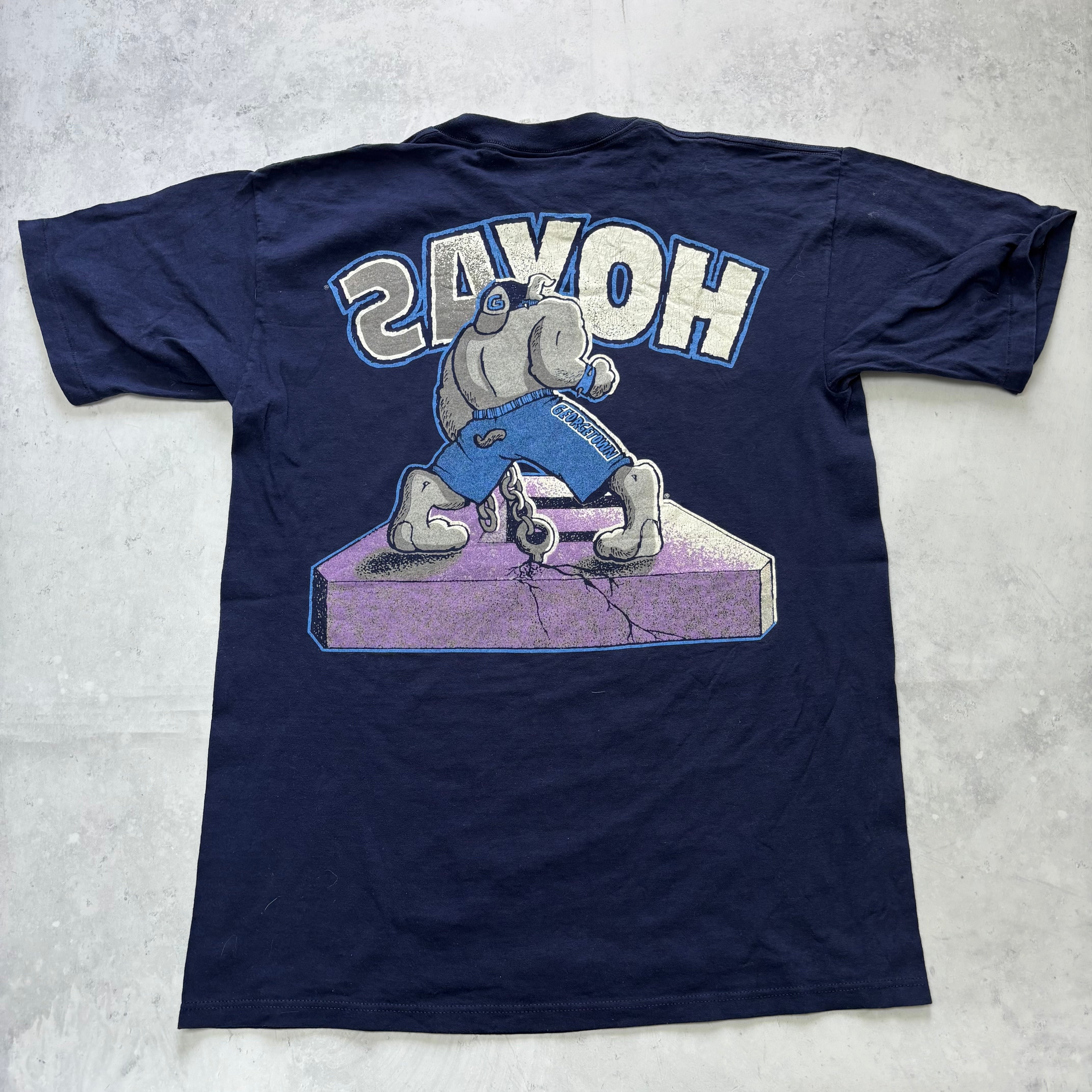 Vintage T Shirt Mens Large Navy Blue Single Stitch Graphic Print 90s Cartoon (E)