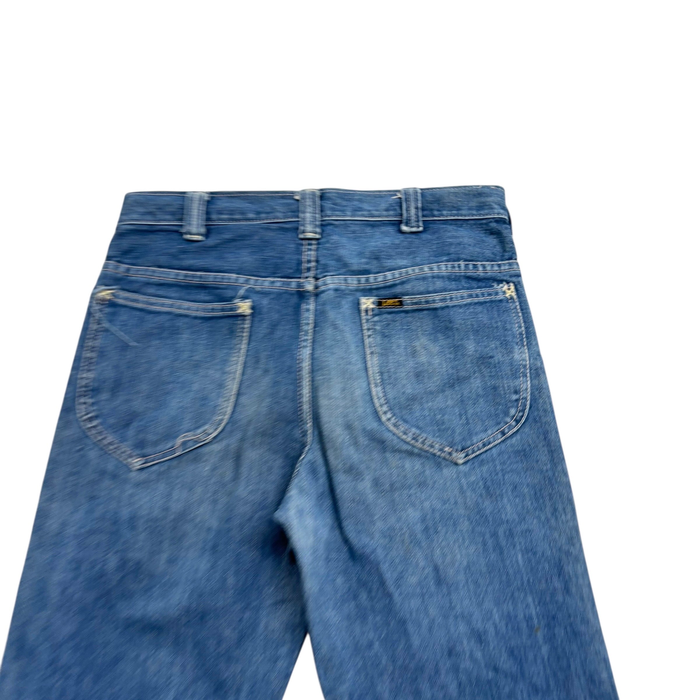 Lee Jeans W29 L33 Mens Mid Blue Regular Bootcut Fit Vintage 80s Denim