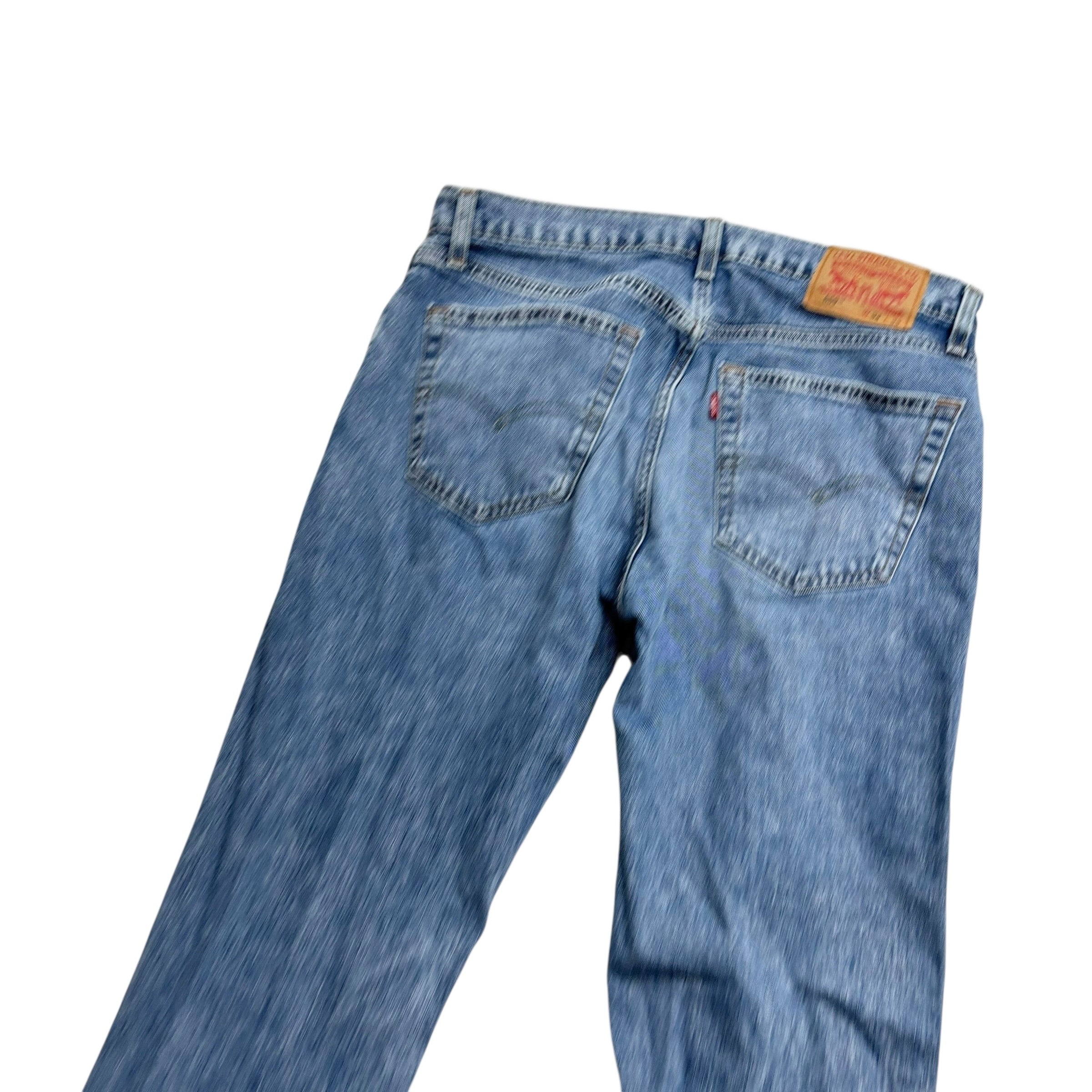 Levis 559 Jeans W34 L31 Mens Mid Blue Regular Straight Fit Stretch Denim