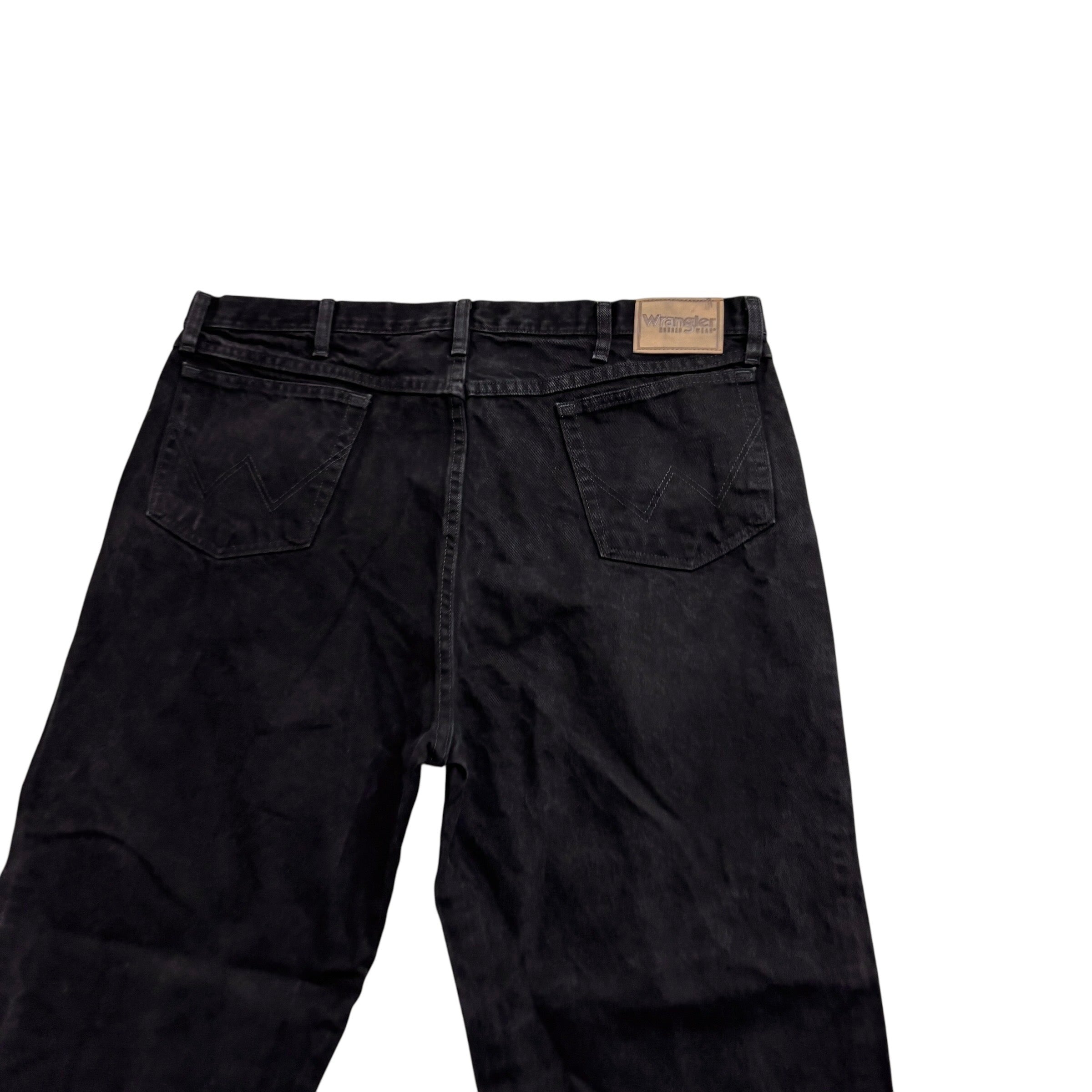 Wrangler Jeans W40 L34 Mens Black Relaxed Tapered Fit Vintage Denim