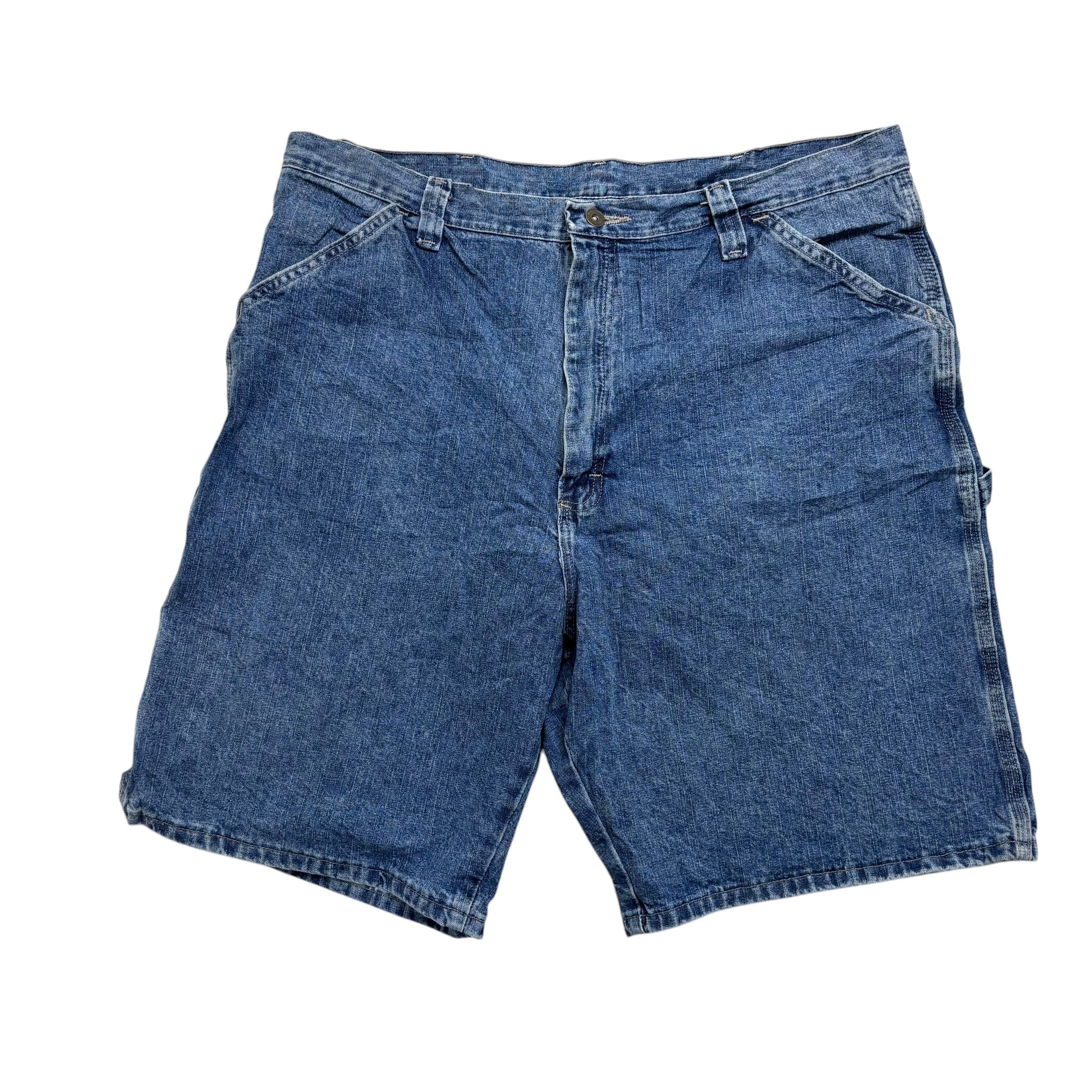 Wrangler Baggy Jorts W38 Mens Mid Blue Denim Shorts Relaxed Fit Carpenter (E)