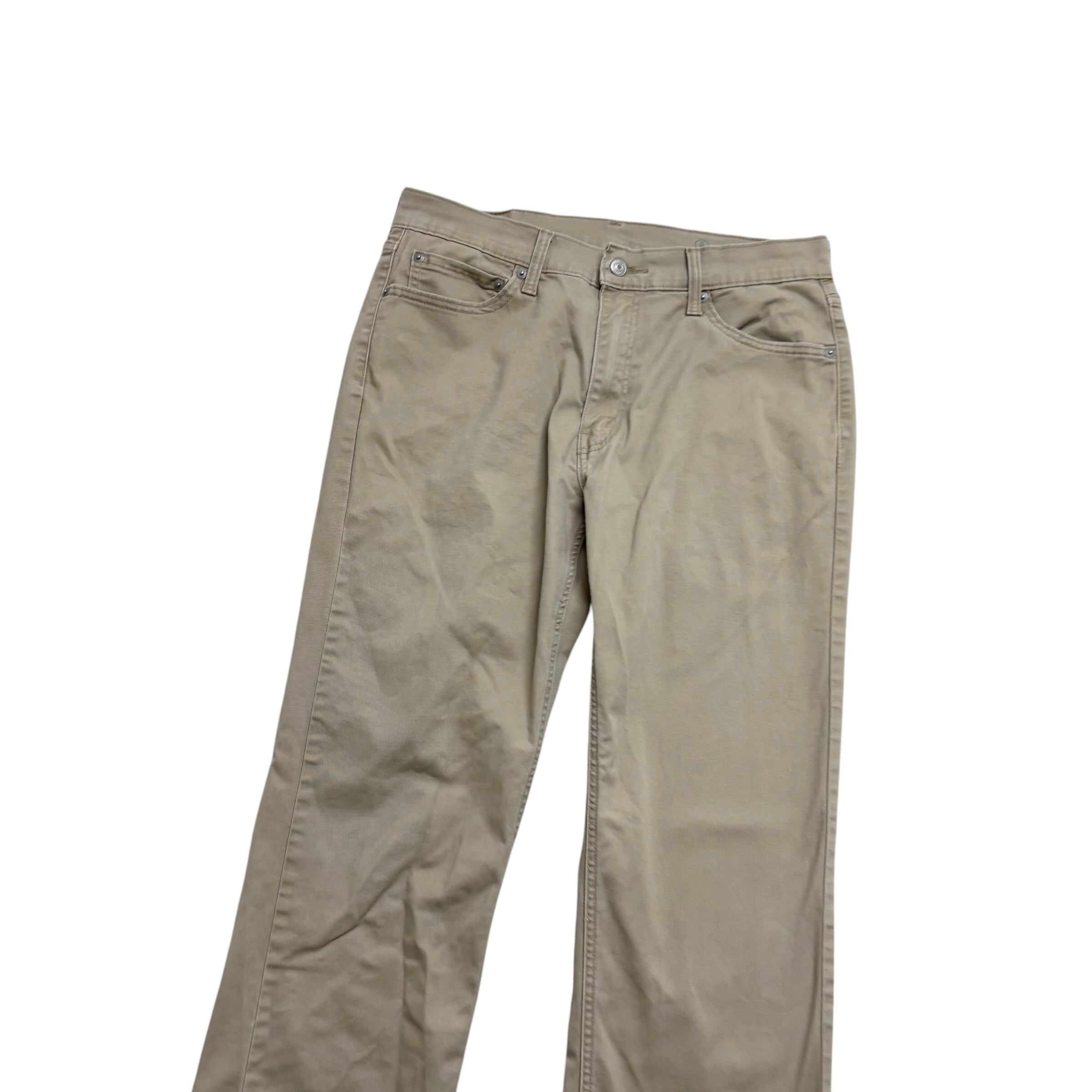 Levis 541 Trousers W33 L32 Mens Beige Athletic Tapered Fit Stretch Pants (E)