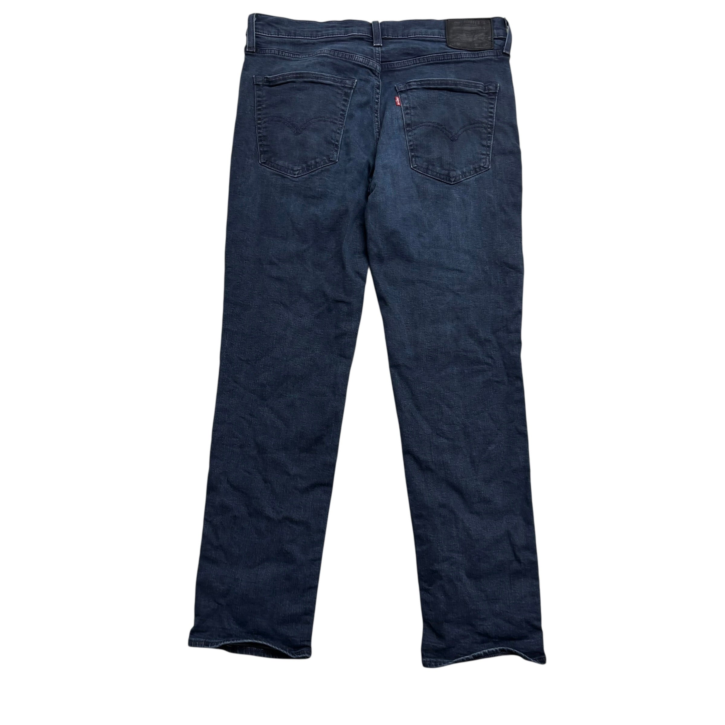 Levis 541 Jeans W33 L31 Mens Navy Blue Athletic Tapered Fit Stretch Denim (E)