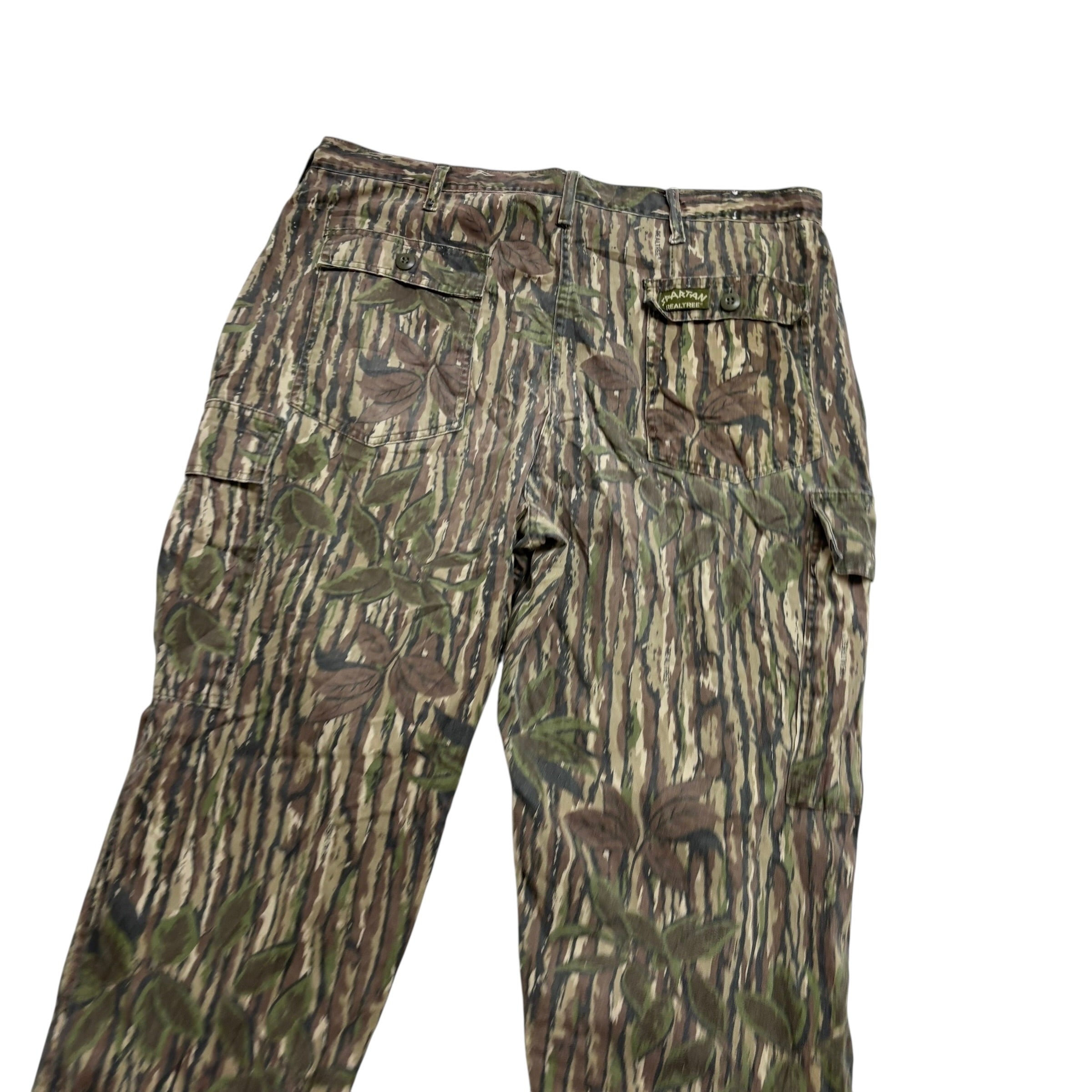 Vintage Realtree Trousers W40 L33 Mens Cargo Camo Baggy Relaxed Fit Pants (E)