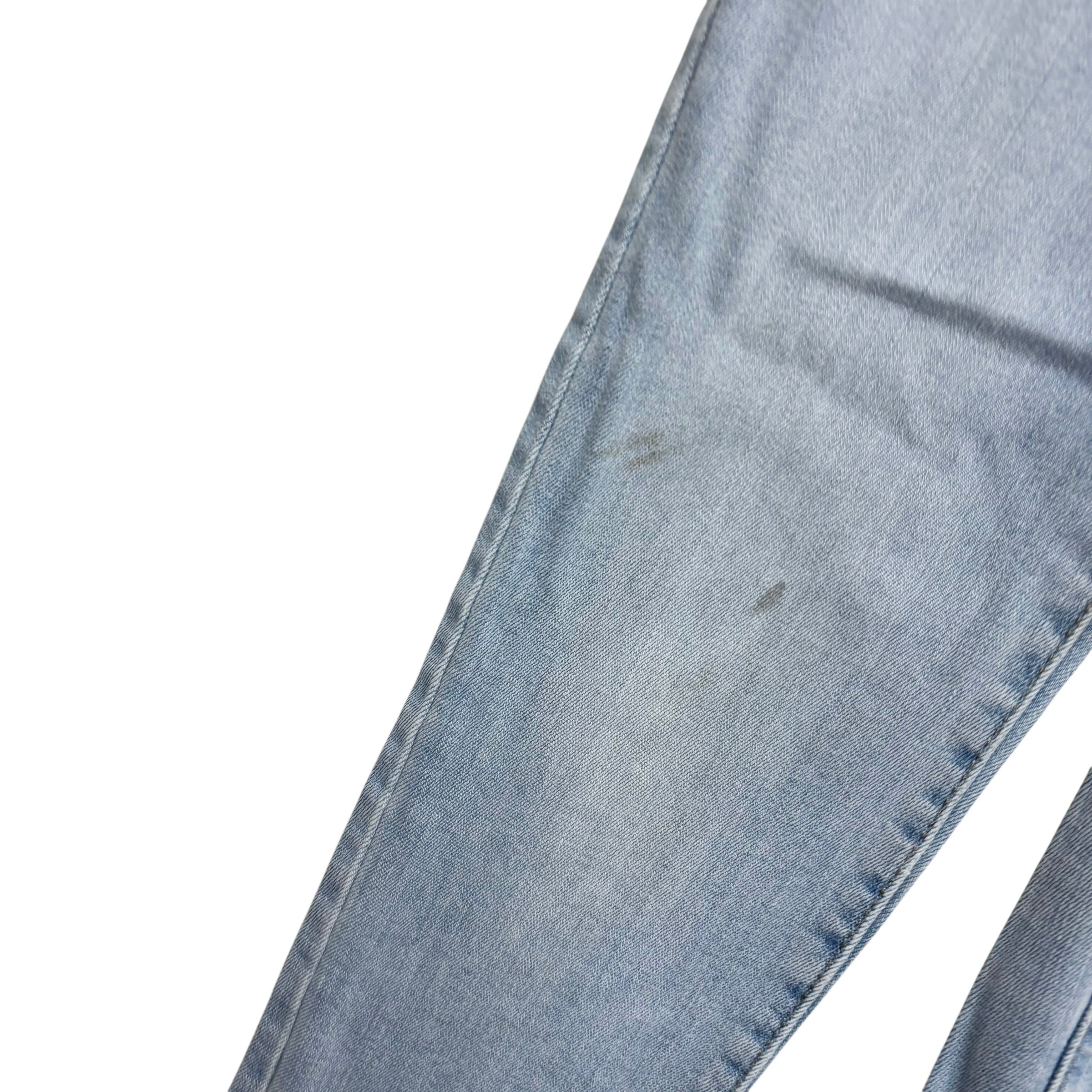Levis 721 Jeans W28 L30 Womens Light Blue High Rise Skinny Stretch Denim