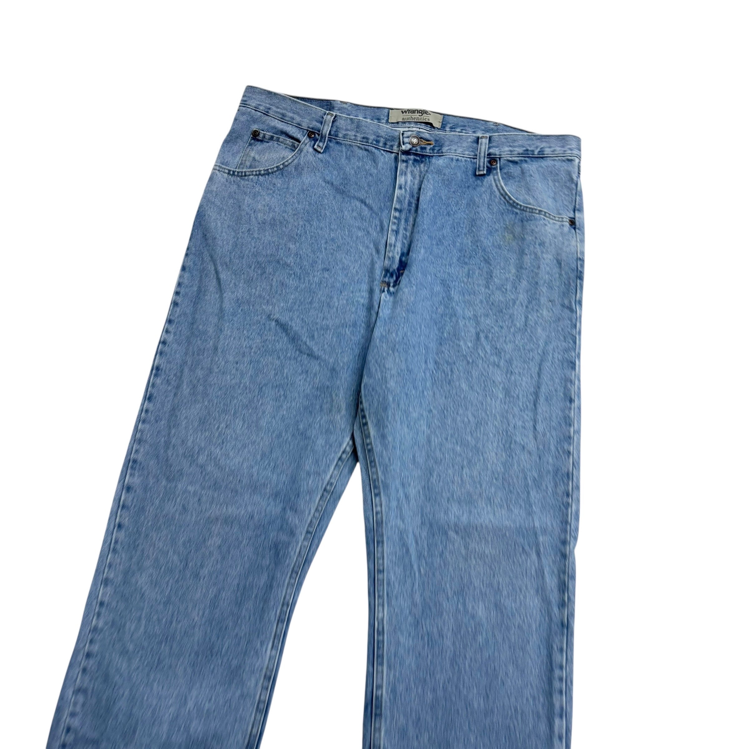Wrangler Jeans W40 L34 Mens Light Blue Regular Straight Fit Denim